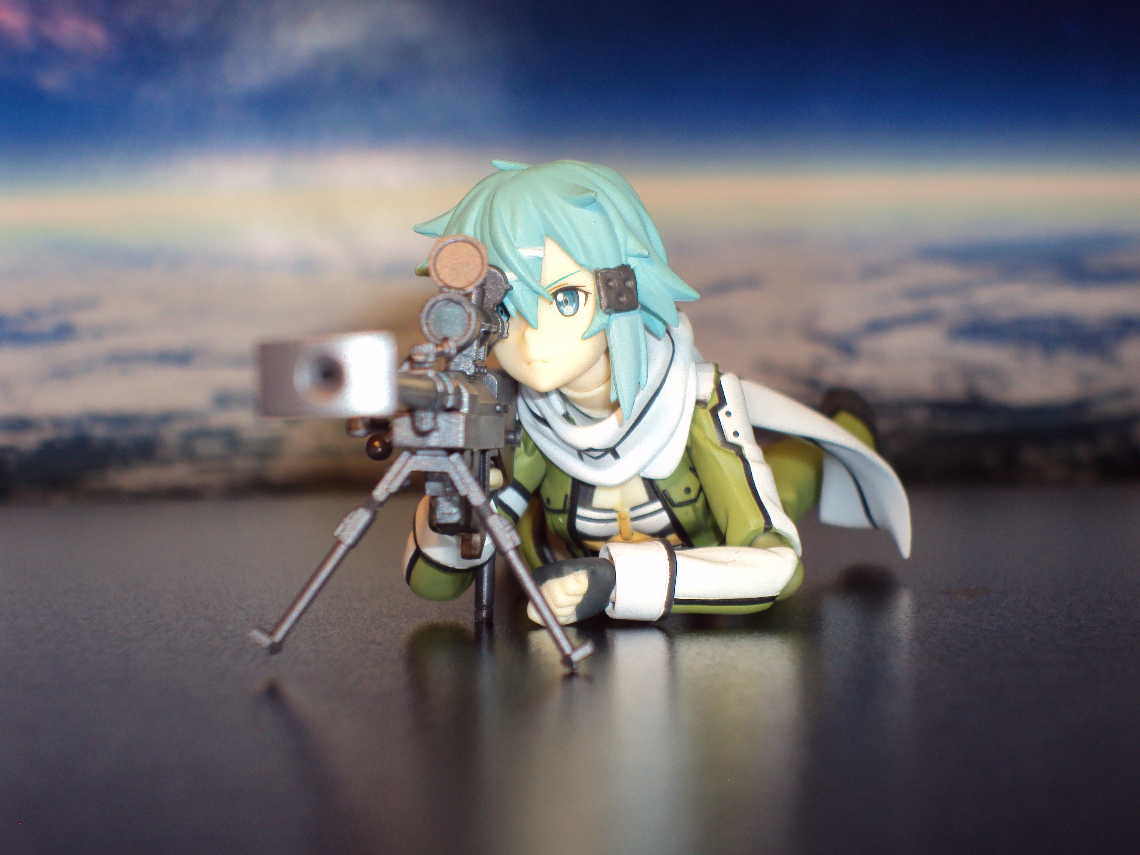 Anime Sword Art Online Anime Girls Sniper Rifle Sinon Sword Art Online Figurines Gun Gale Online 3648x2736