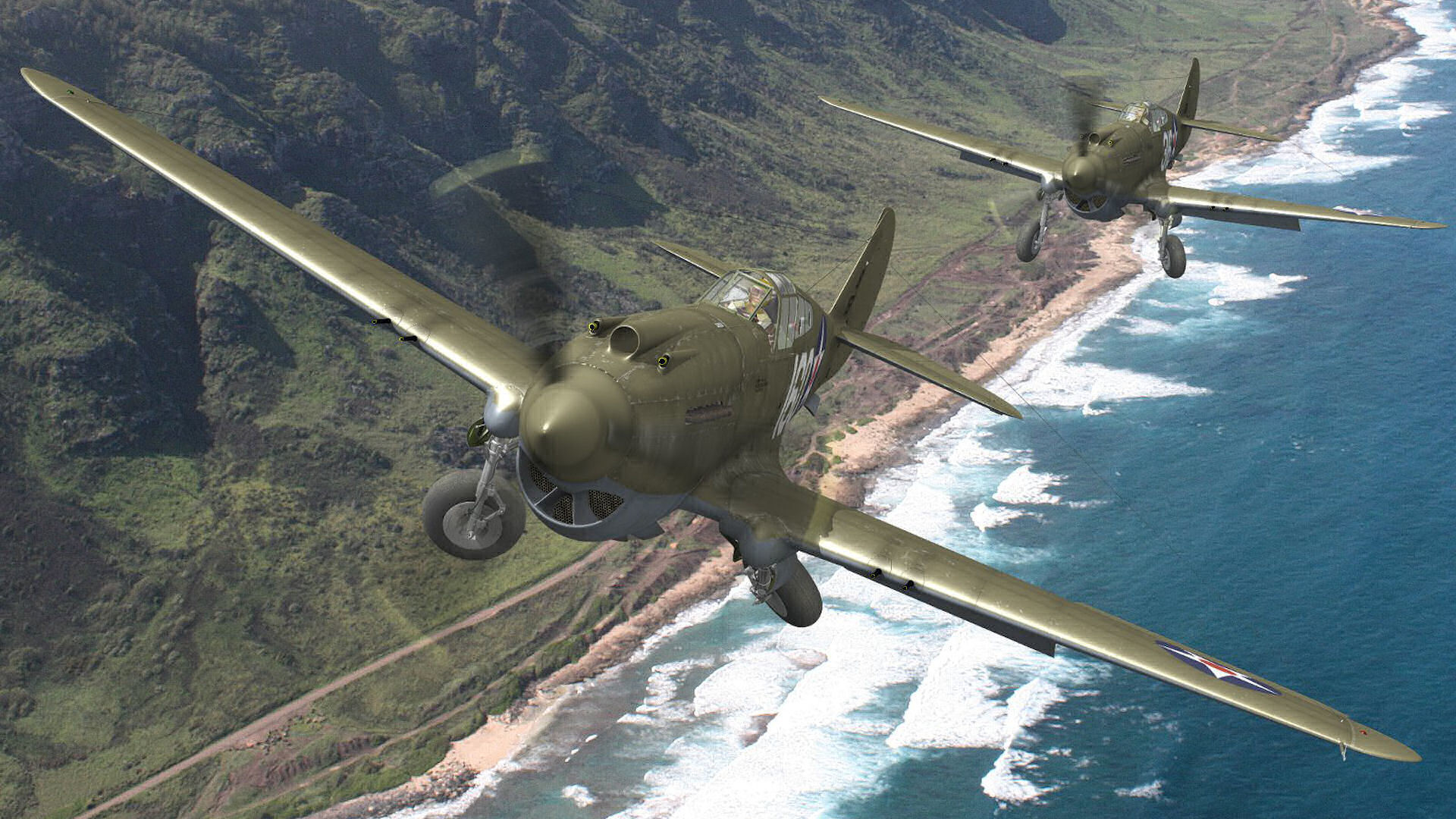 Military Curtiss P 40 Warhawk 1920x1080