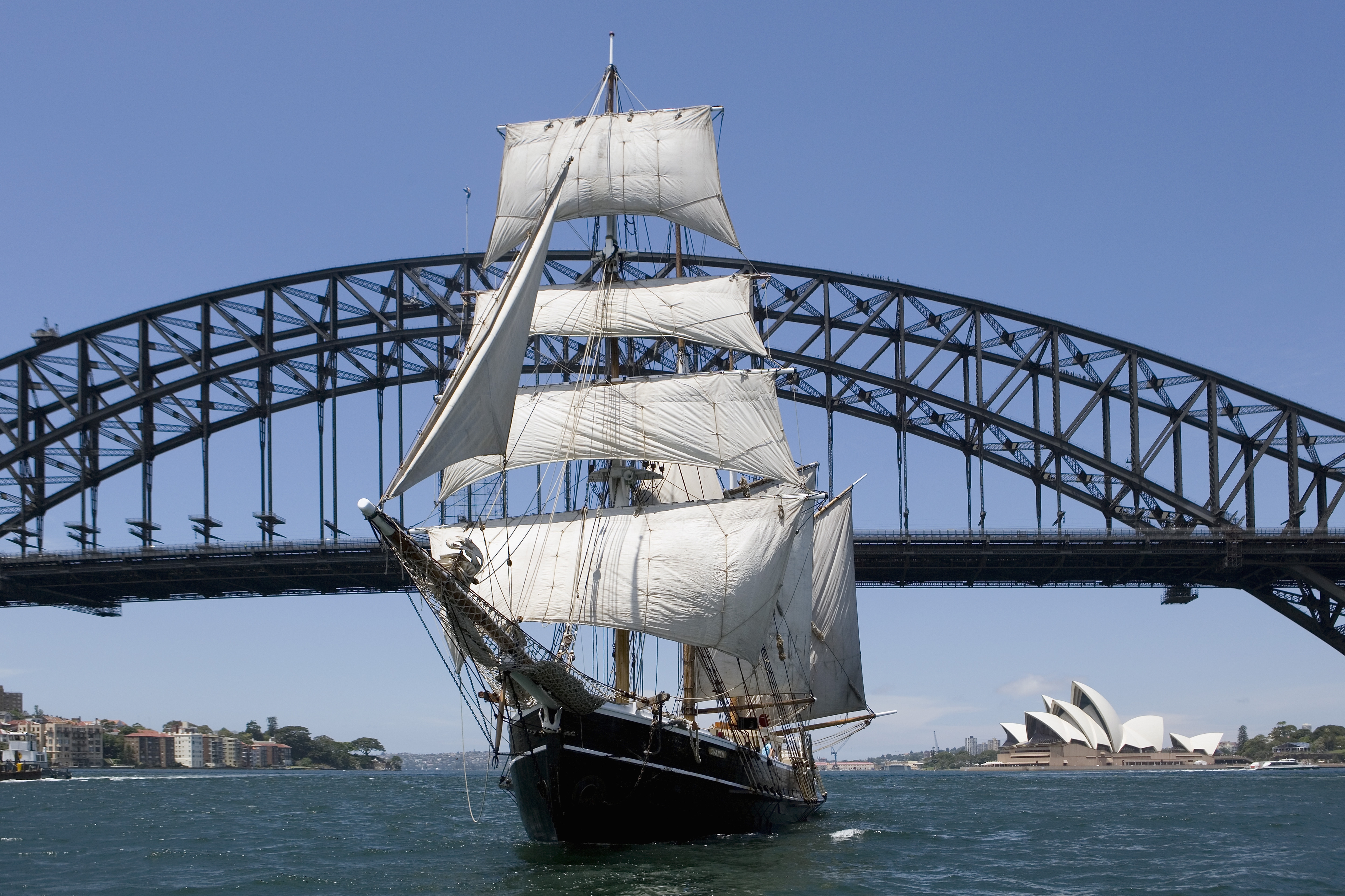 Sydney Harbour Bridge Sydney Opera House Schooner 4993x3328