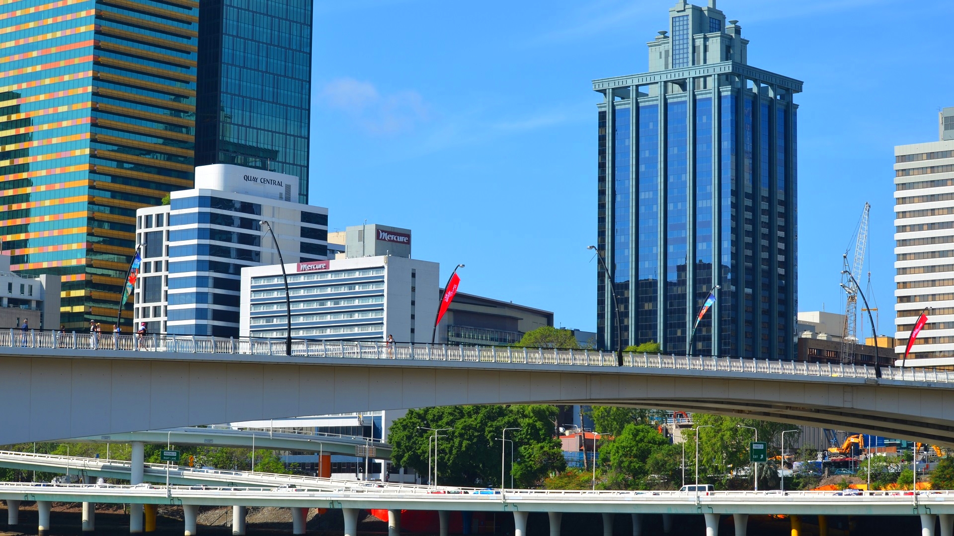 Australia Bridge Brisbane Building Queensland Skyscraper State Law Building Brisbane Victoria Bridge 1920x1080