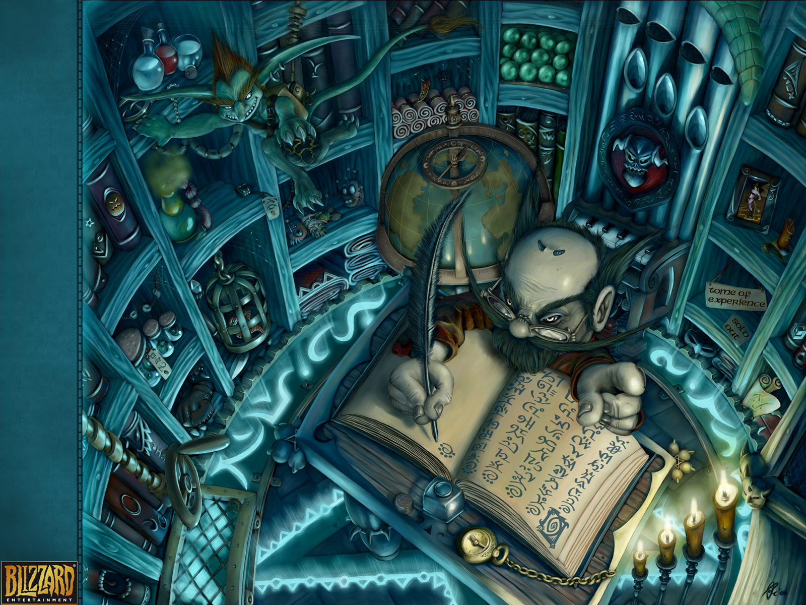 Alliance World Of Warcraft Gnome Library Organ Warcraft Warlock World Of Warcraft 1600x1200