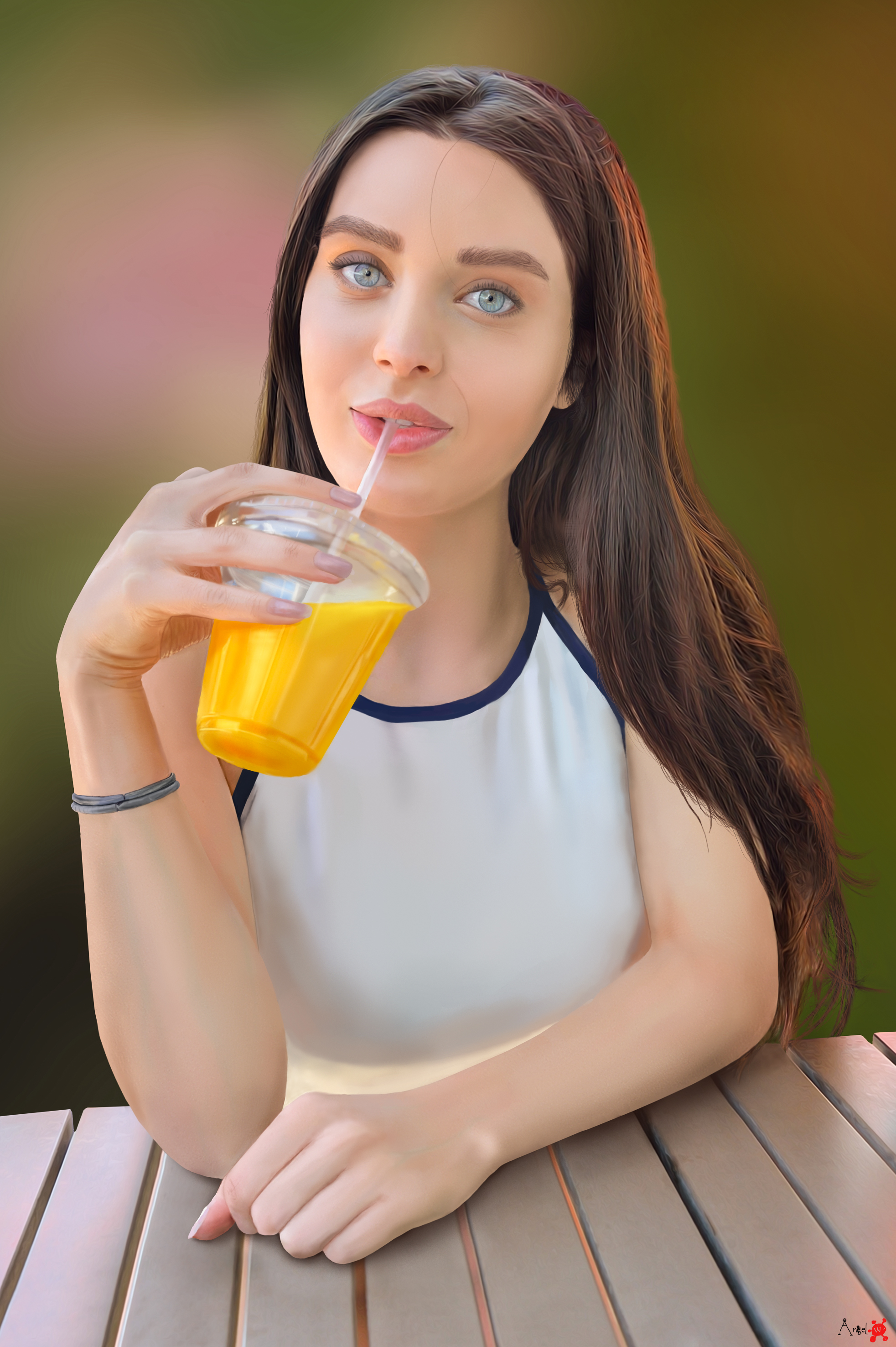 Digital Painting Digital Art Art Installation Girl High Juice People 1965x2952