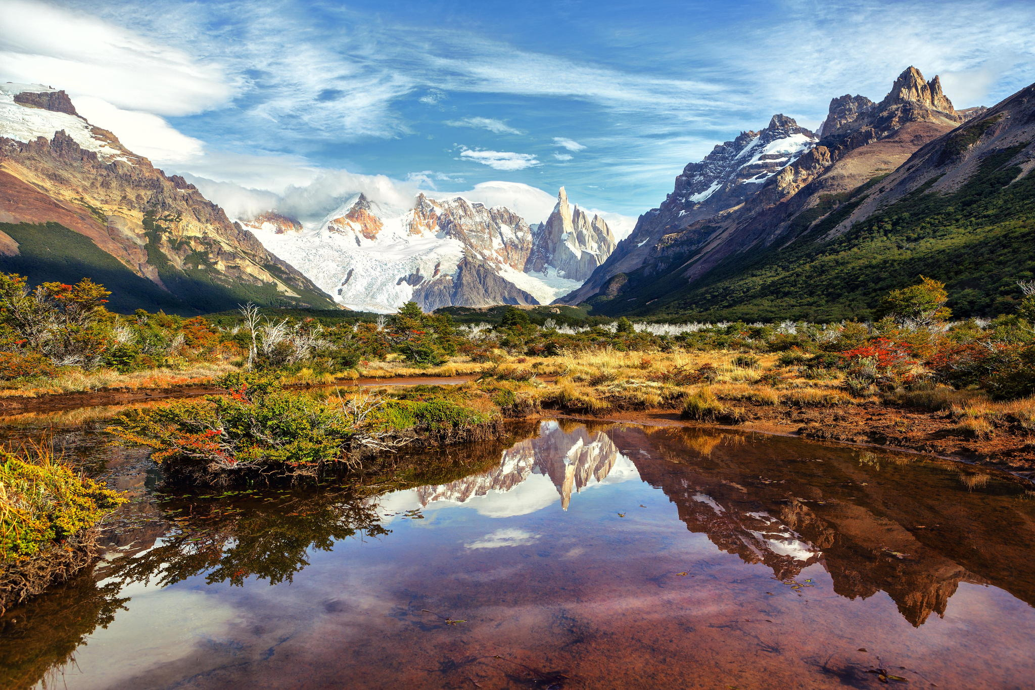 Andes Argentina Lake Landscape Mountain Nature Patagonia Reflection 2048x1365
