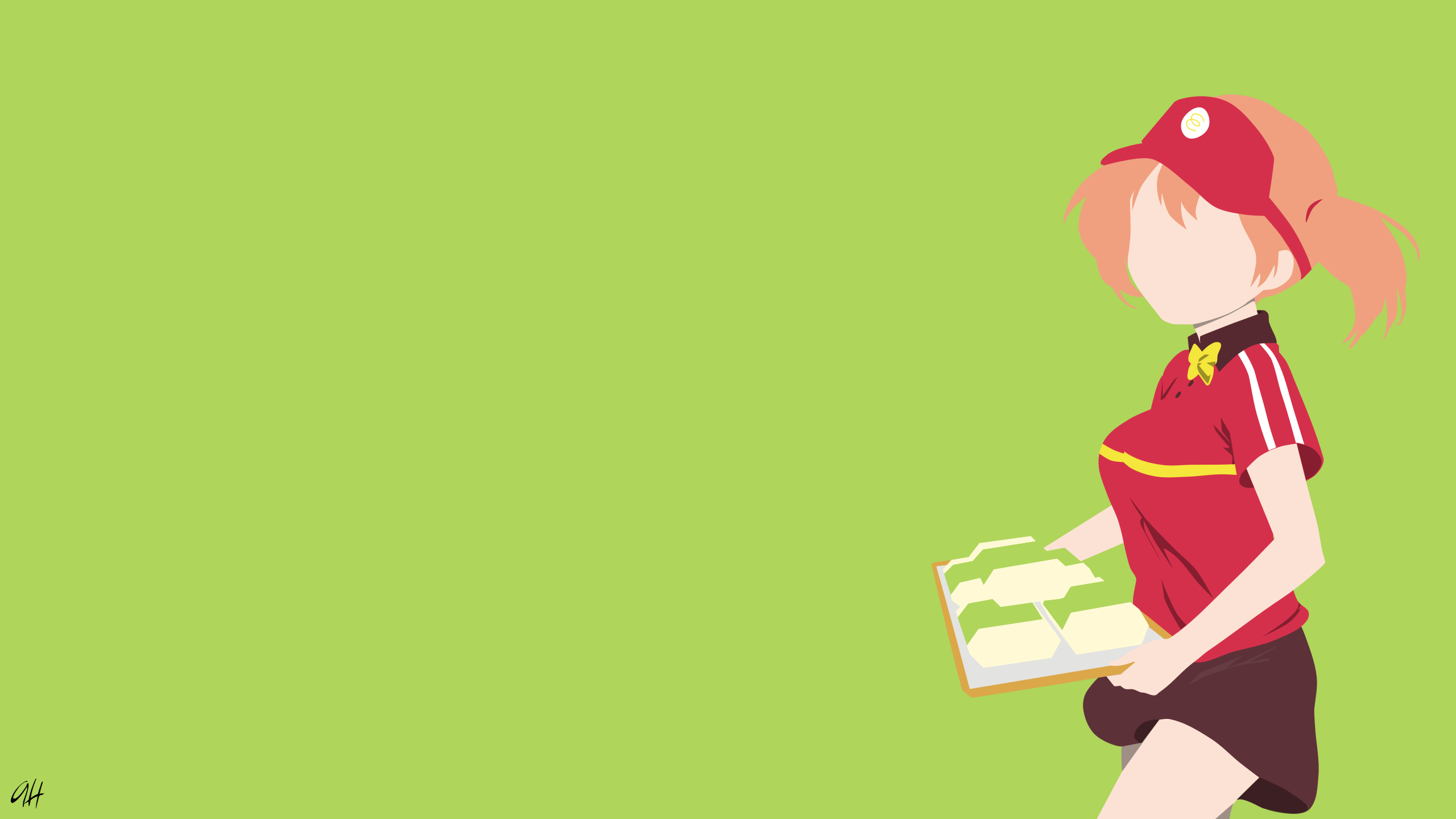 Chiho Sasaki Hataraku Maou Sama Minimalist 2560x1440