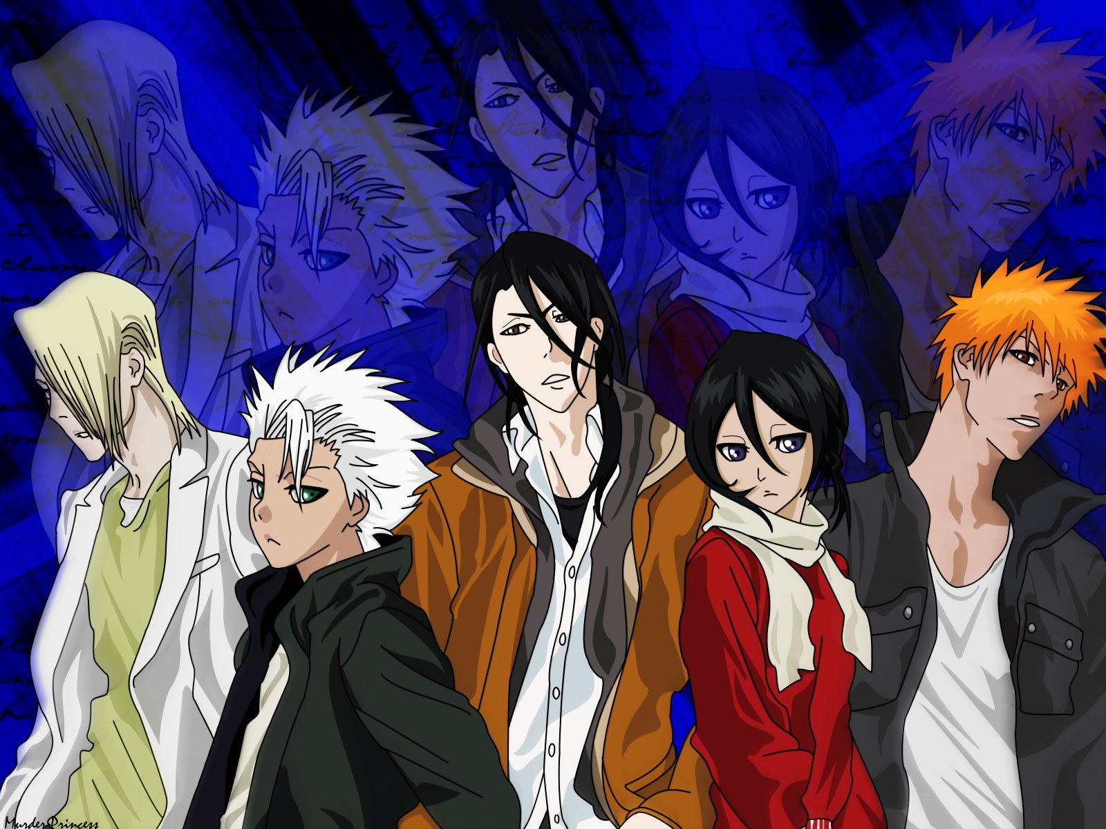 Izuru Kira T Shir Hitsugaya Byakuya Kuchiki Rukia Kuchiki Ichigo Kurosaki 1600x1200