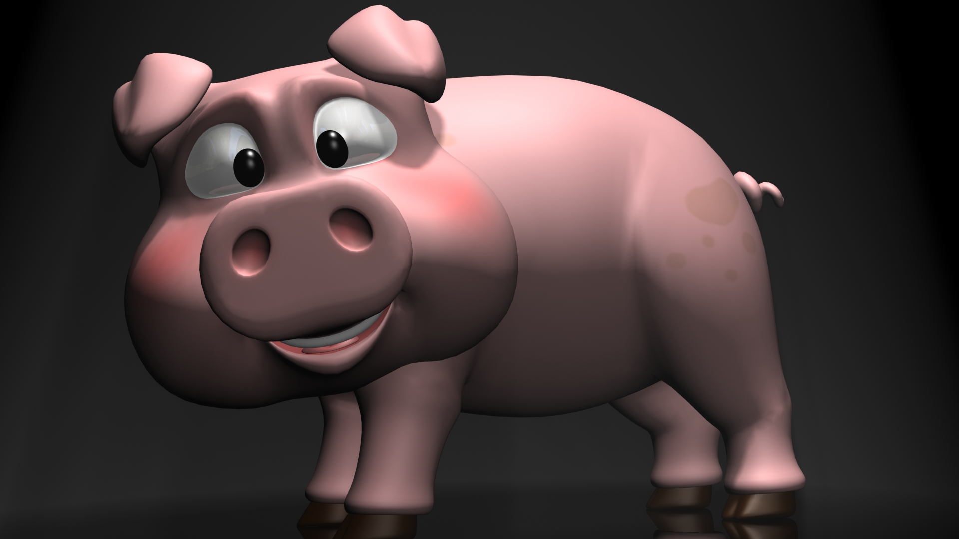 Pig Cartoon Pork Swine Mammal Fantasy Cute 1920x1080
