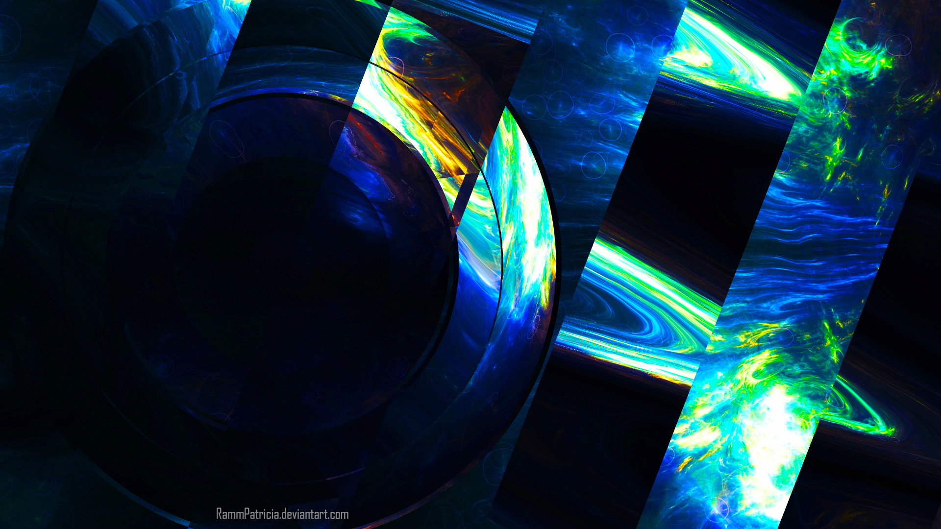 RammPatricia Digital Abstract Digital Art Science Fiction Watermarked Space Planet Saturn 1920x1080