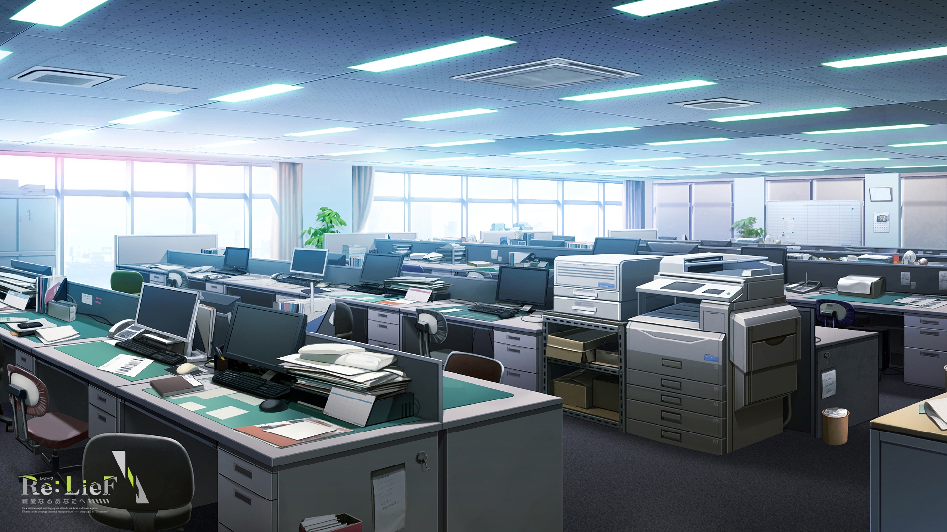 Anime Indoors Office 1920x1080