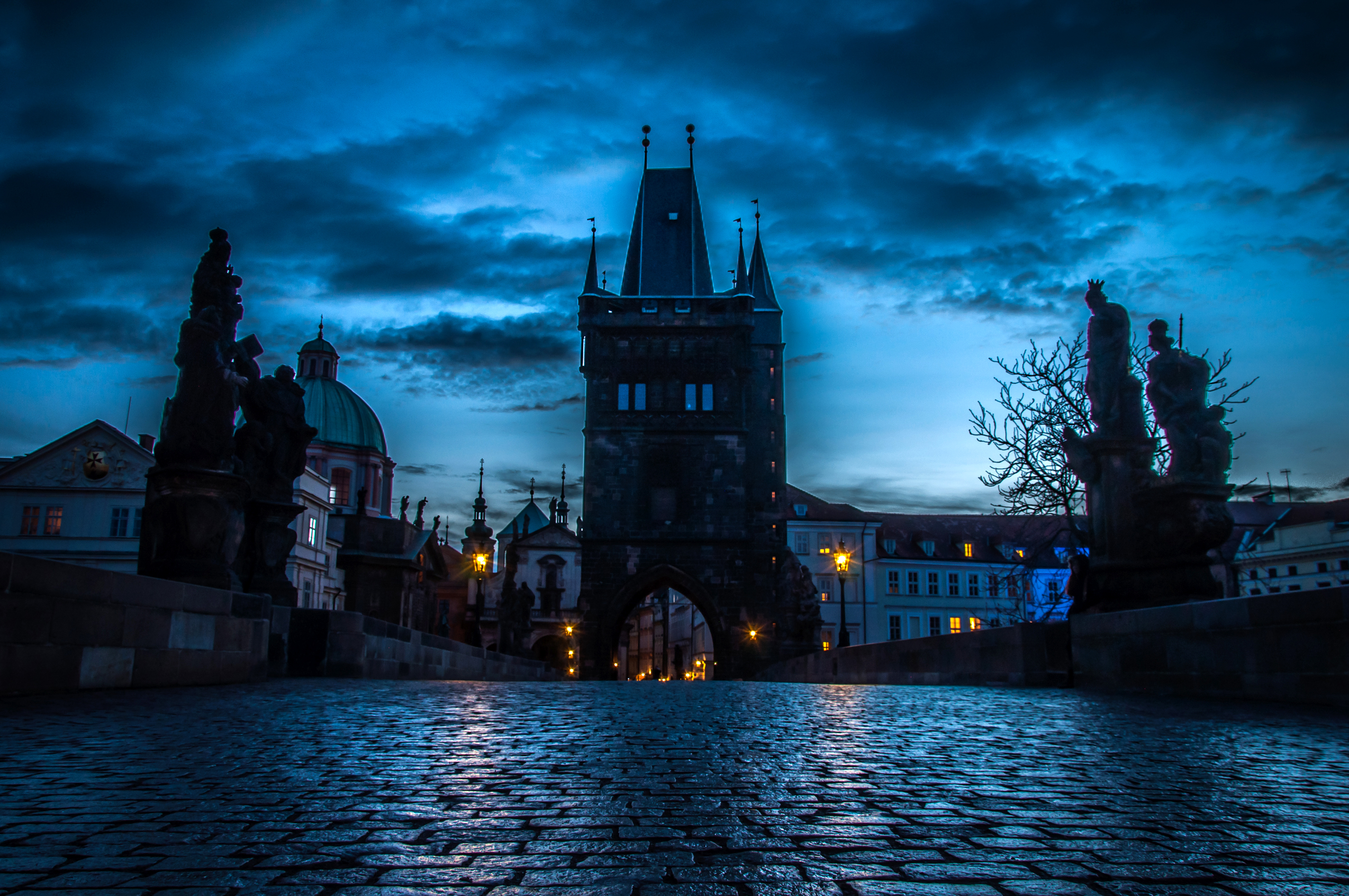 Prague Czech Republic Night City 2710x1800