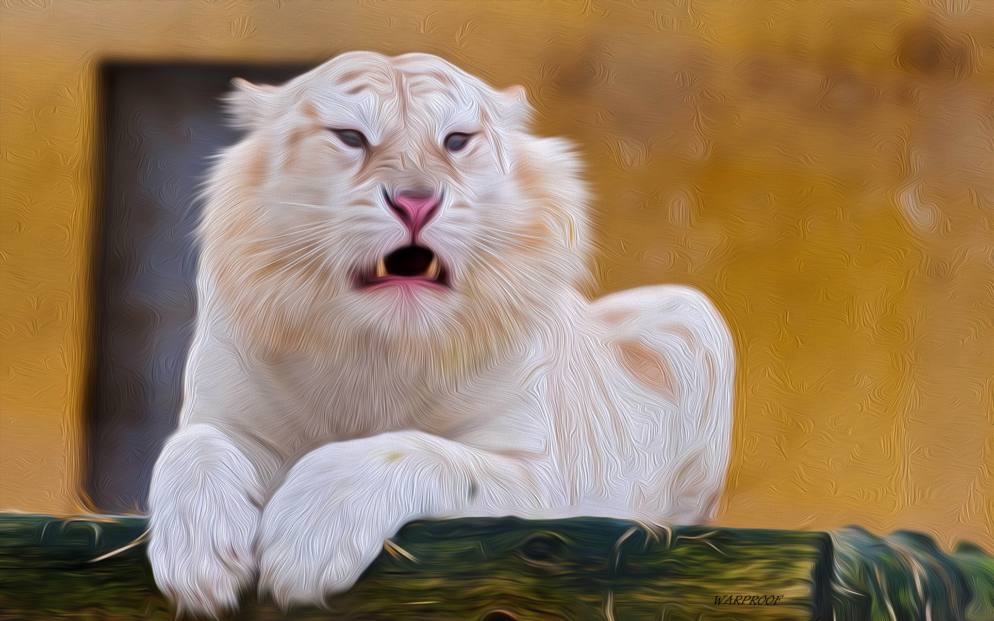 Animal White Lion 2048x1280
