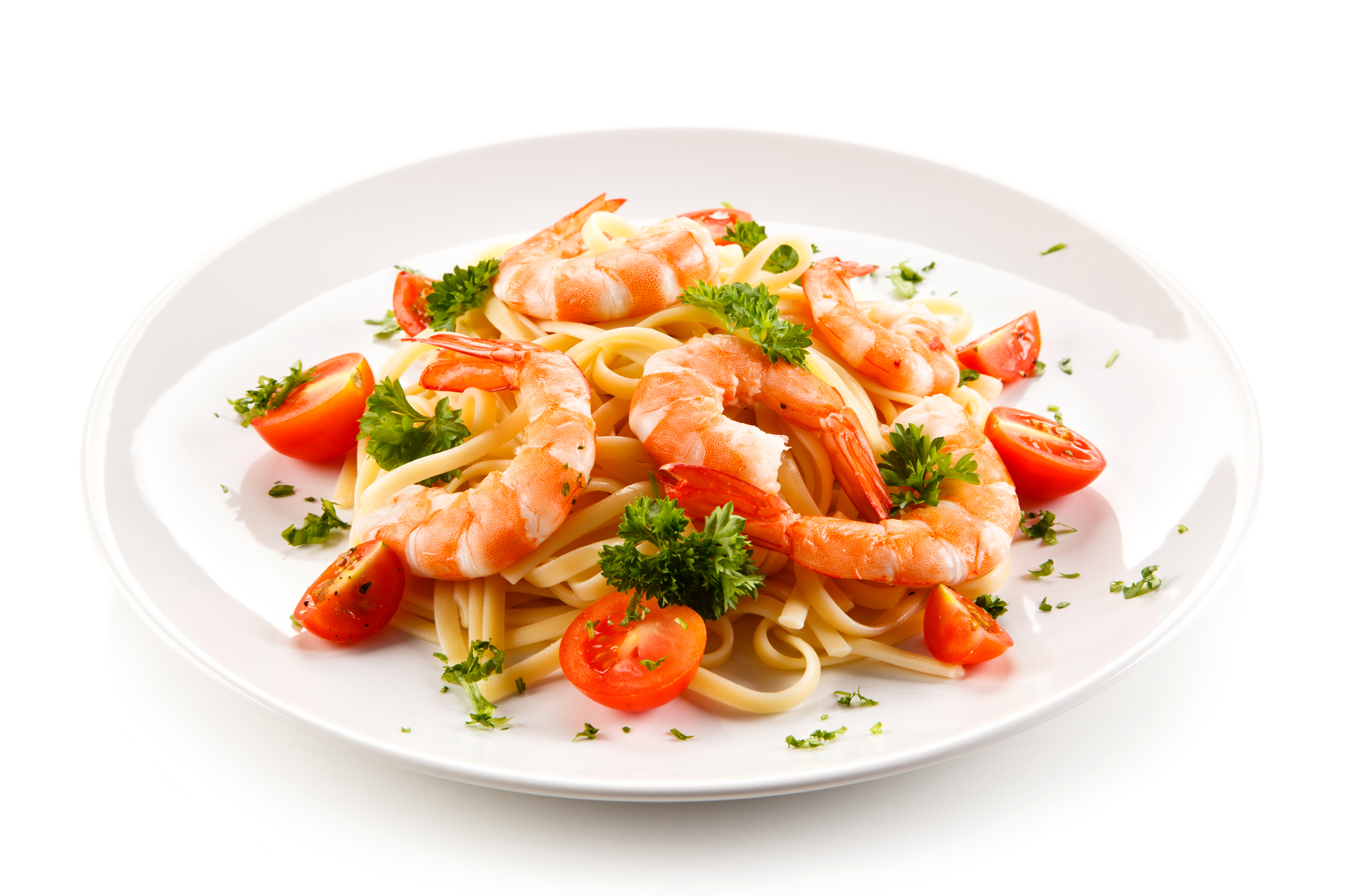 Pasta Seafood Shrimp Tomato 5616x3744