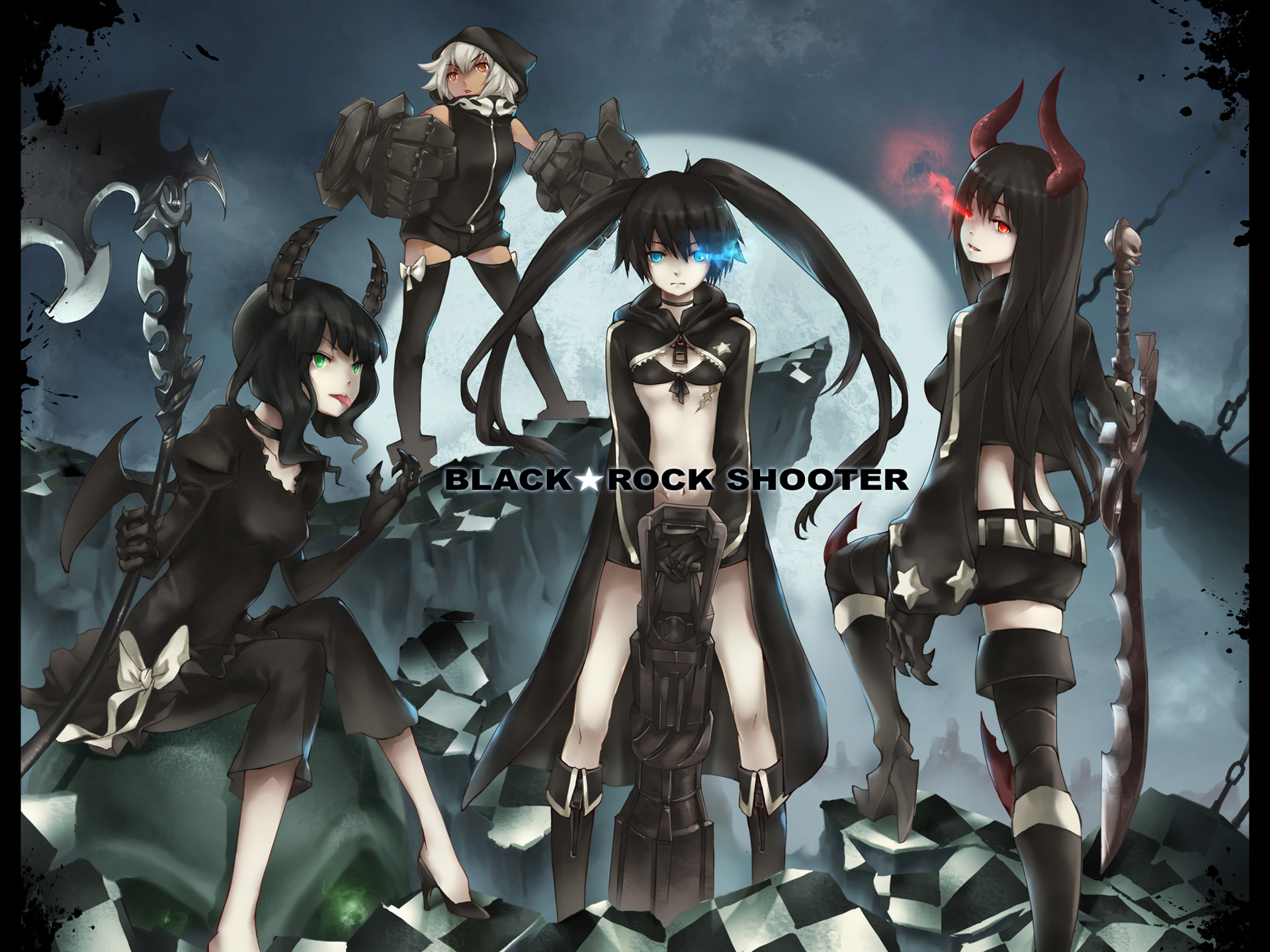 Black Rock Shooter Dead Master Black Rock Shooter Strength Black Rock Shooter Black Gold Saw 1920x1440