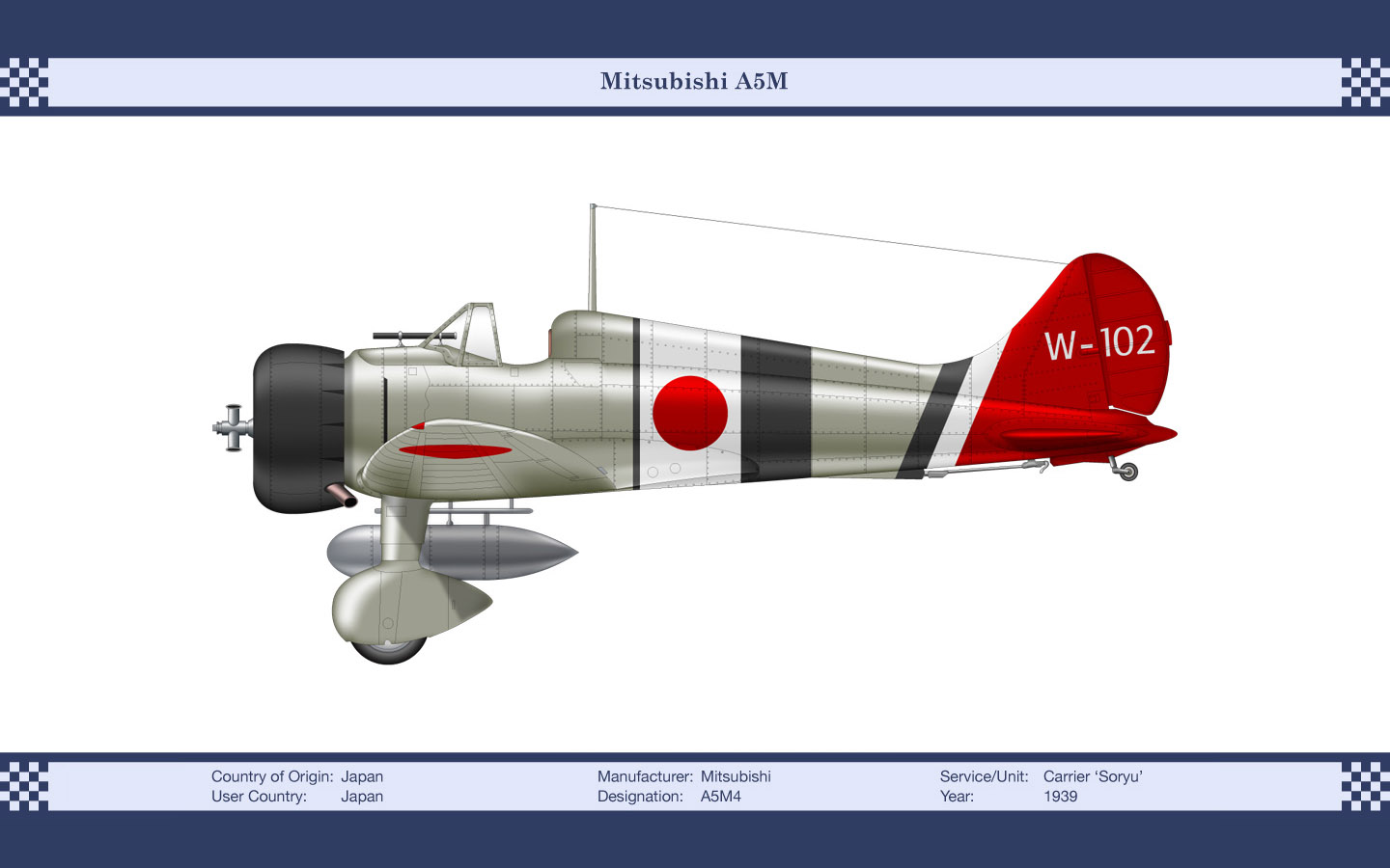 Aircraft Mitsubishi A5m 1440x900