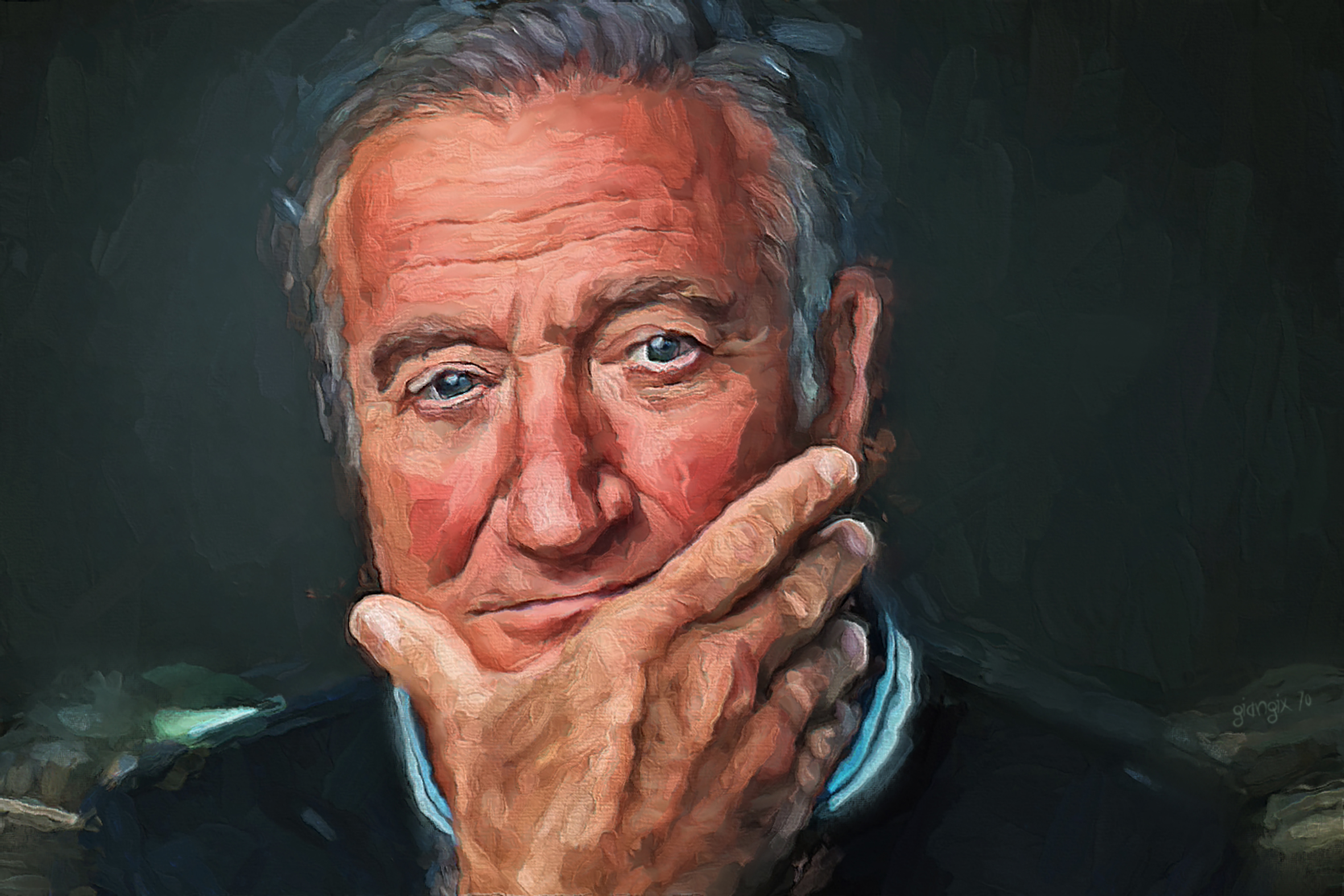 Artistic Painting Celebrity Actor Robin Williams 2362x1575