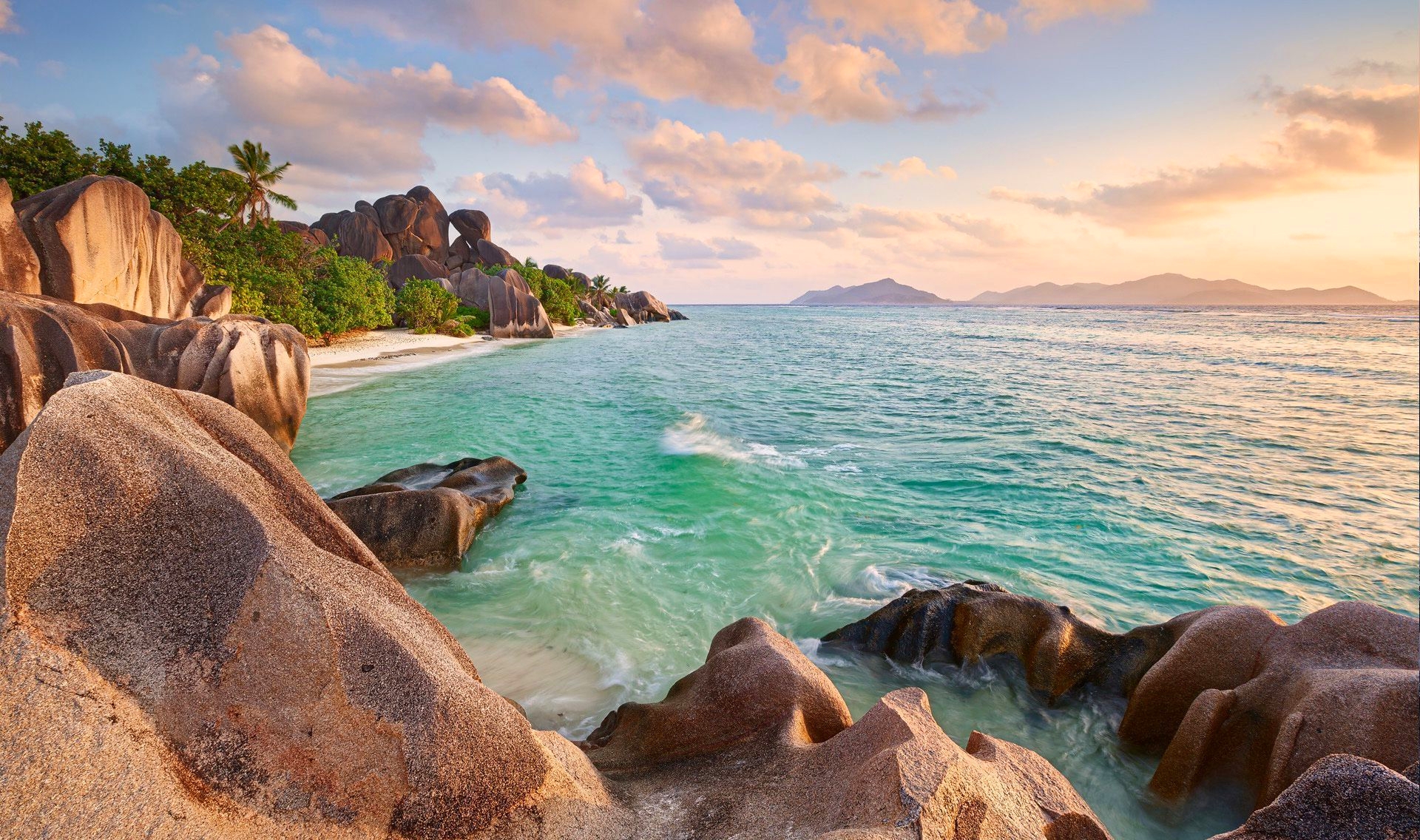 Earth Nature Coast Coastline Beach Tropical Seychelles Rock 1920x1136