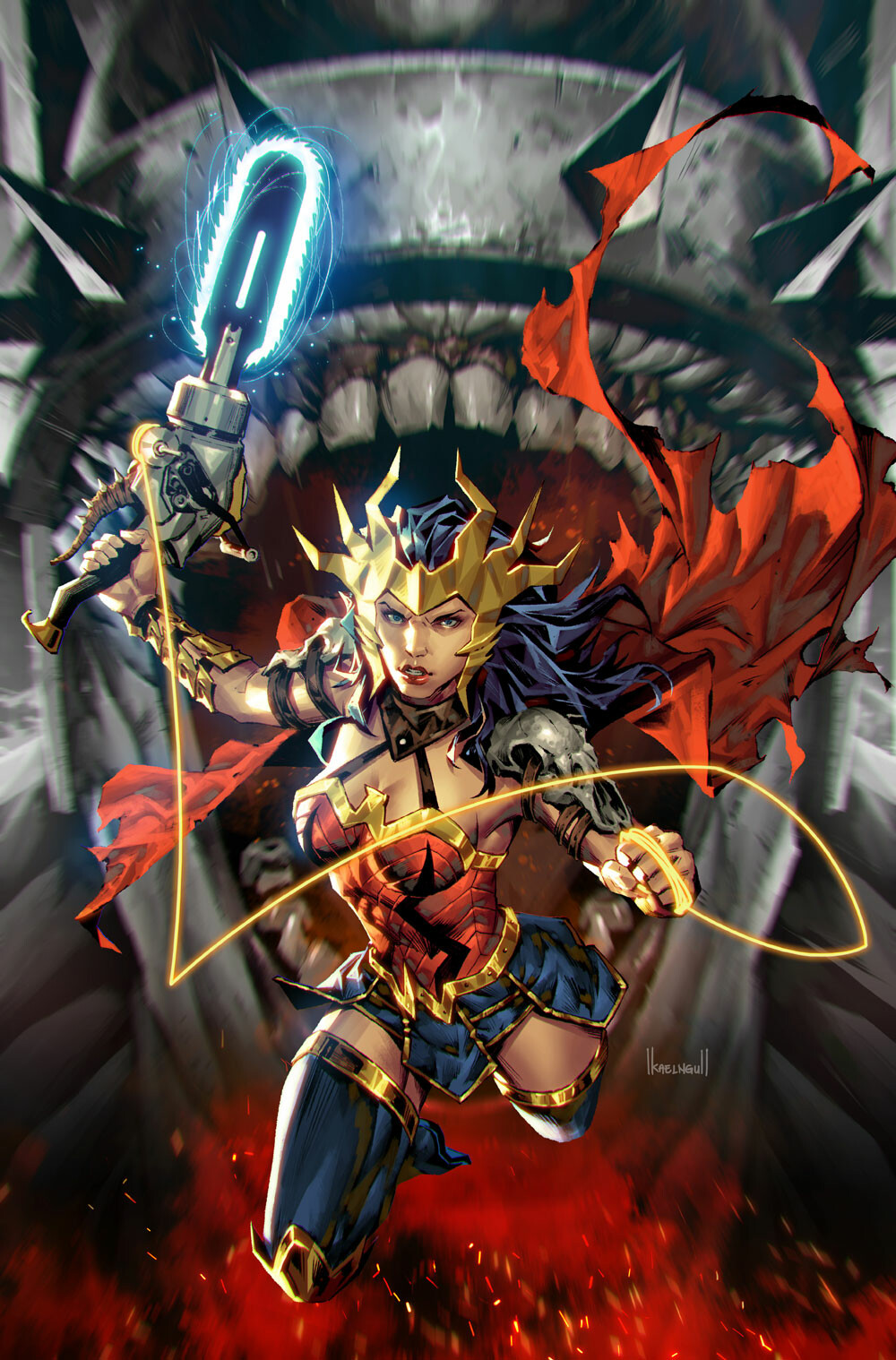 Artwork ArtStation Fantasy Art Fantasy Girl Wonder Woman Batman Returns DC Comics 1000x1518