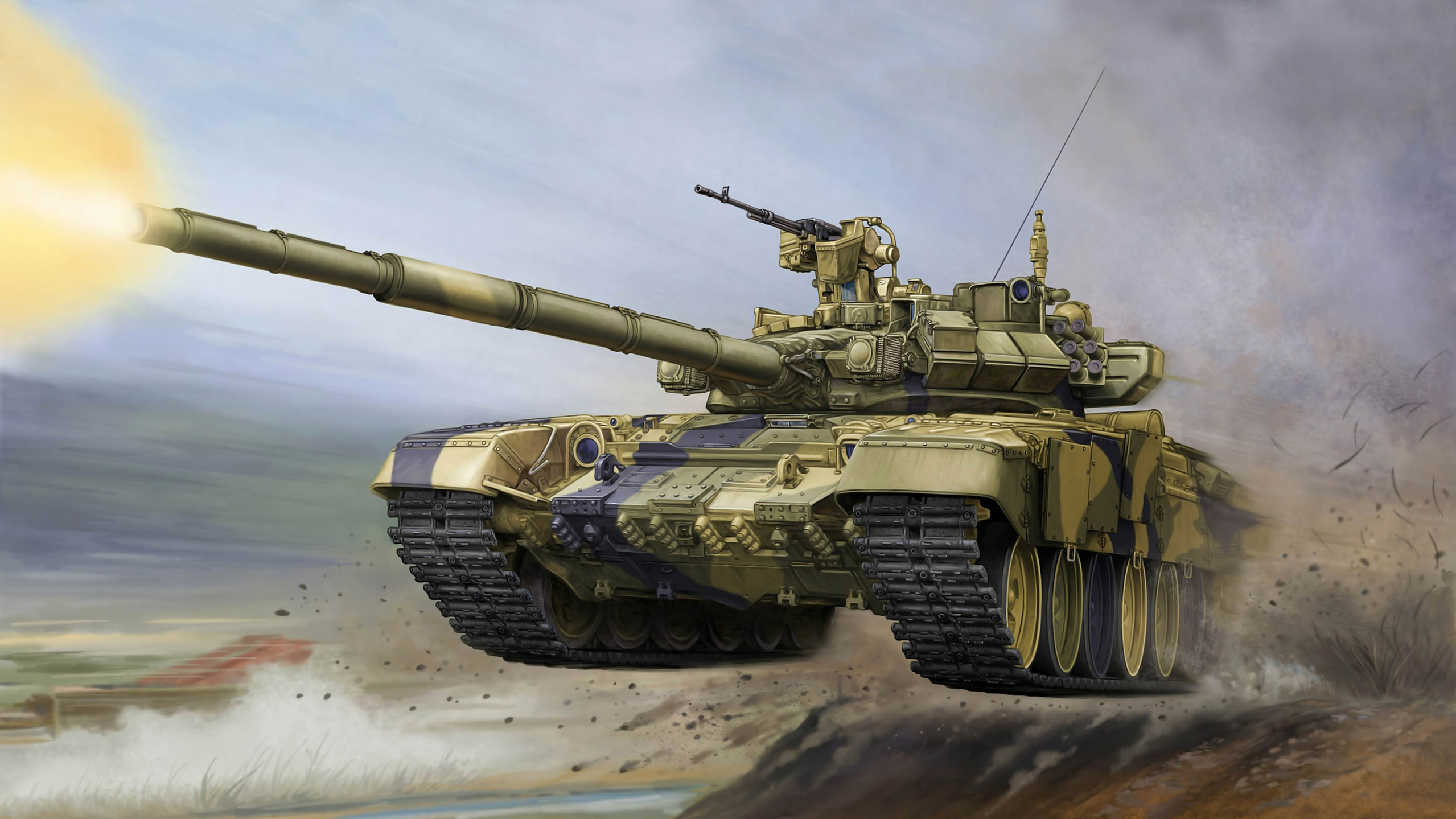 T 90 Tank Artistic 2558x1439