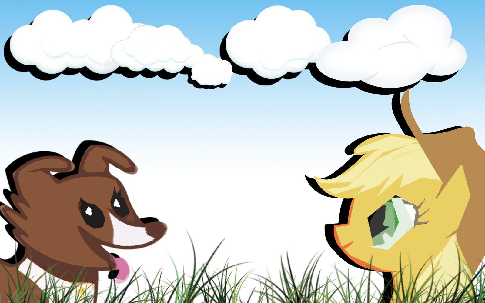 Applejack My Little Pony Dog My Little Pony Winona My Little Pony 1600x1000