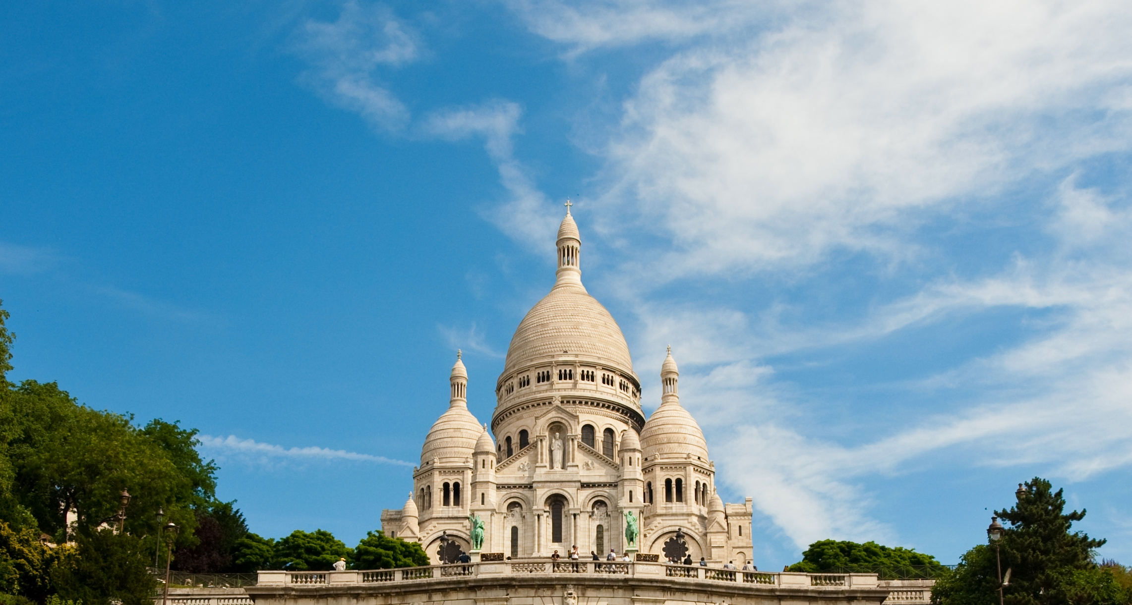 Sacre C Ur Monument Basilica Paris France Sky 2283x1221