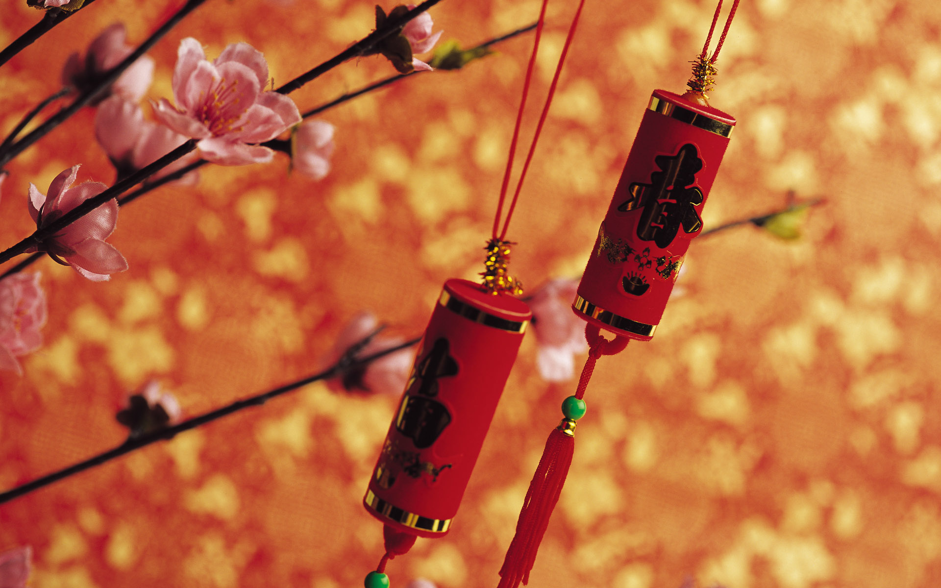 Chinese New Year Flower Decoration Colorful 1920x1200