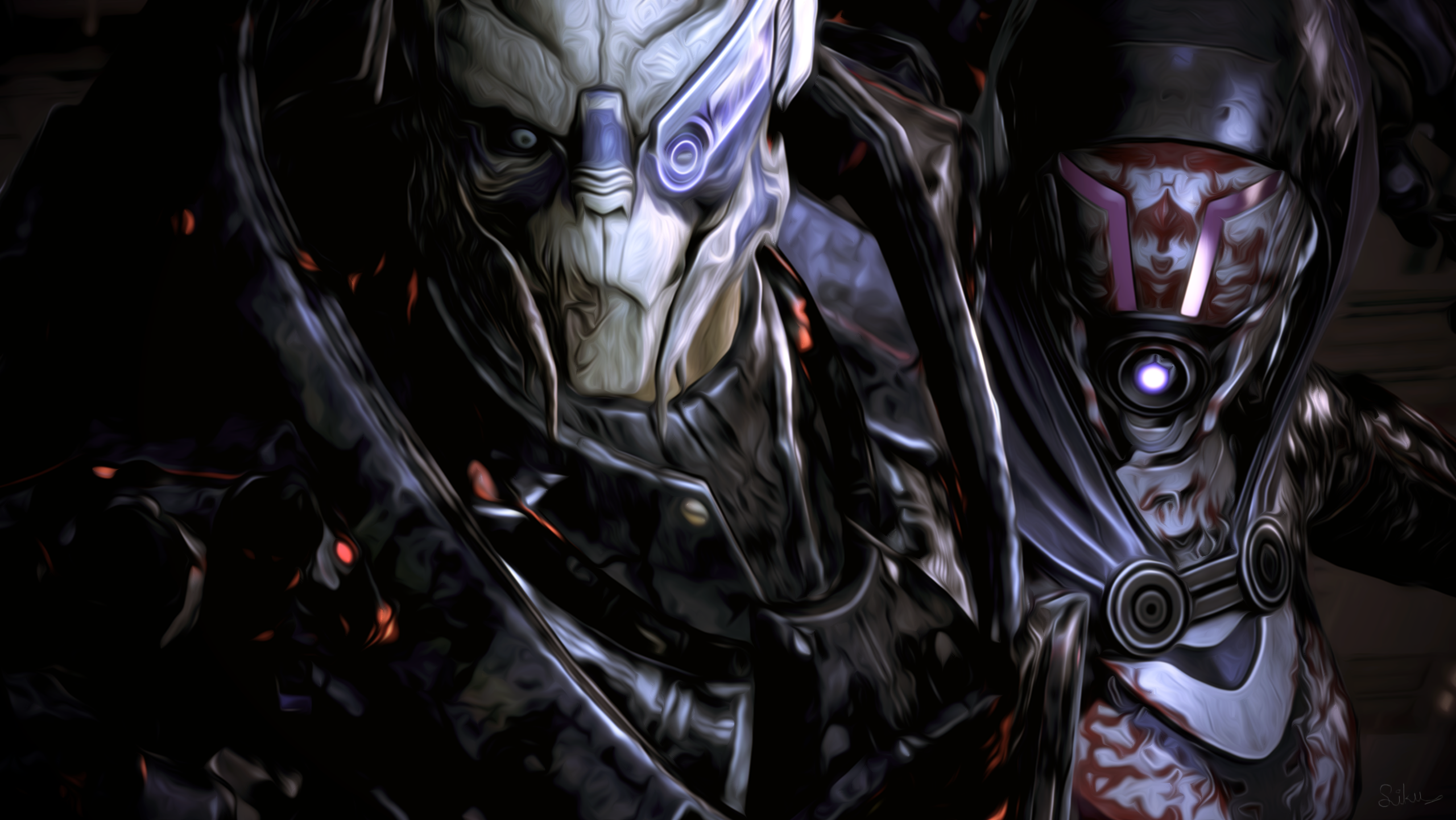 Garrus Vakarian TaliZorah 2560x1441