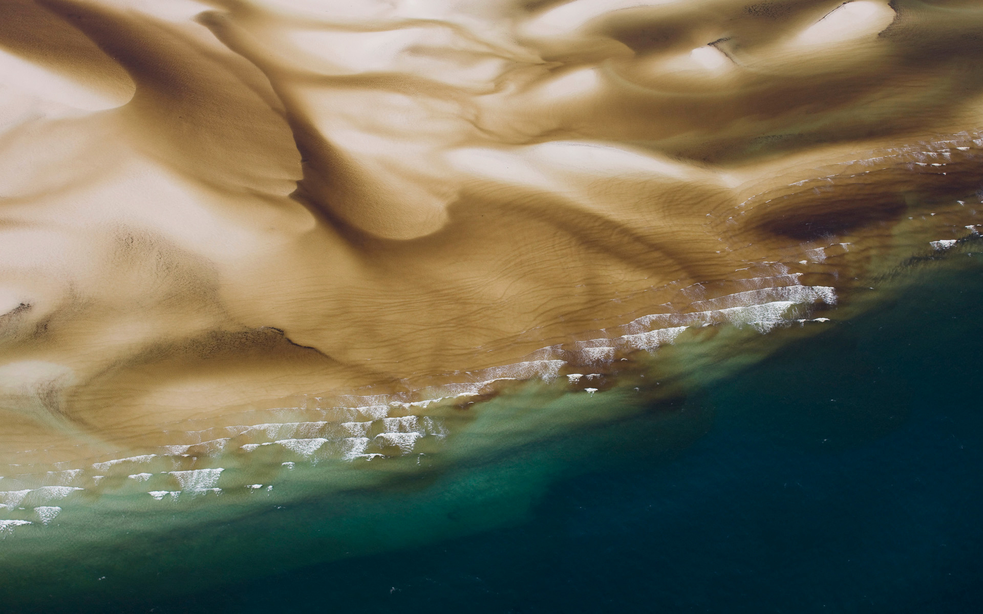 Queensland Australia Nature Ocean Beach Desert Sand Dune 1920x1200