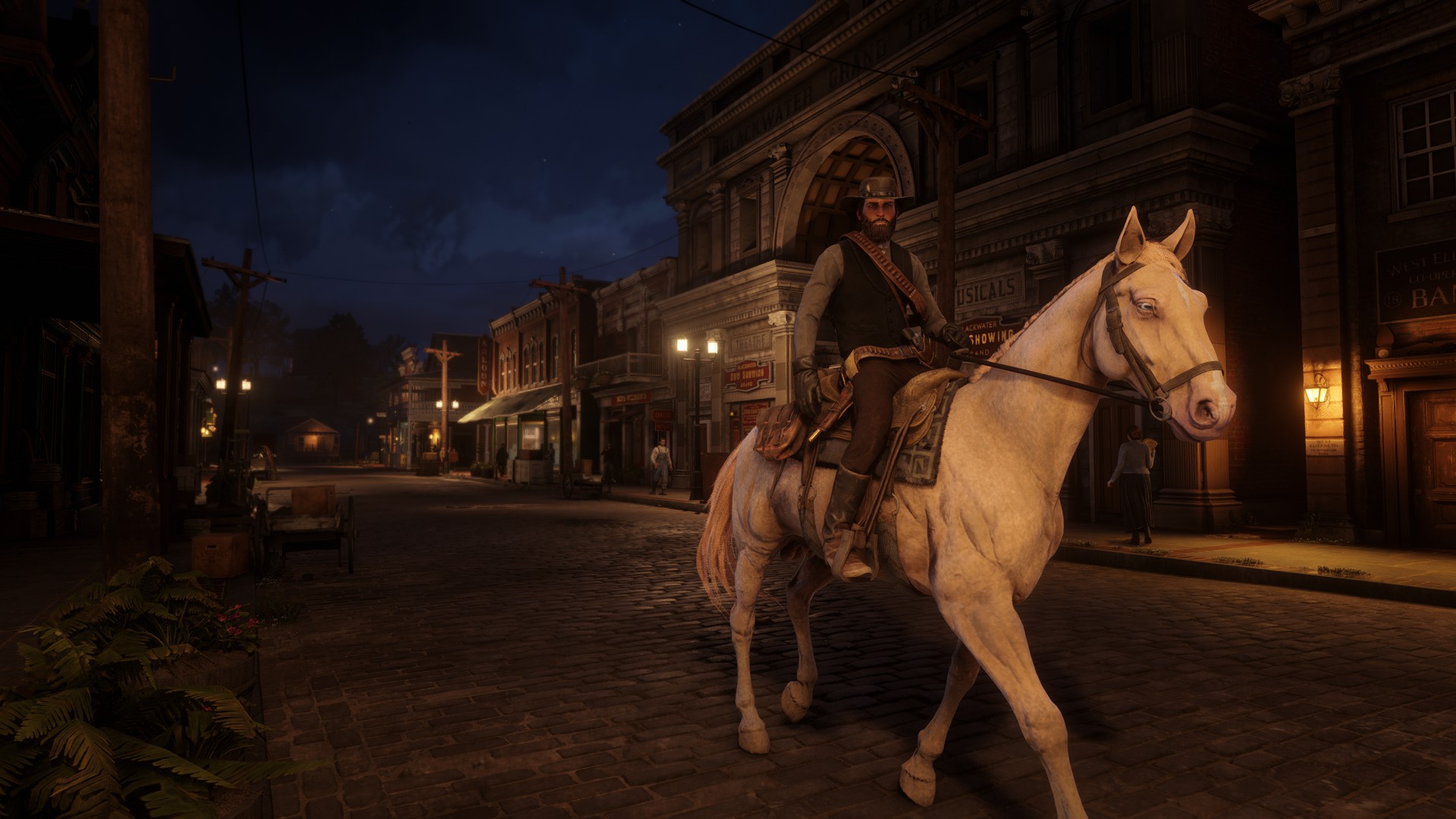 Red Dead Redemption 2 Night Horse Cowboy Historic 1920x1080