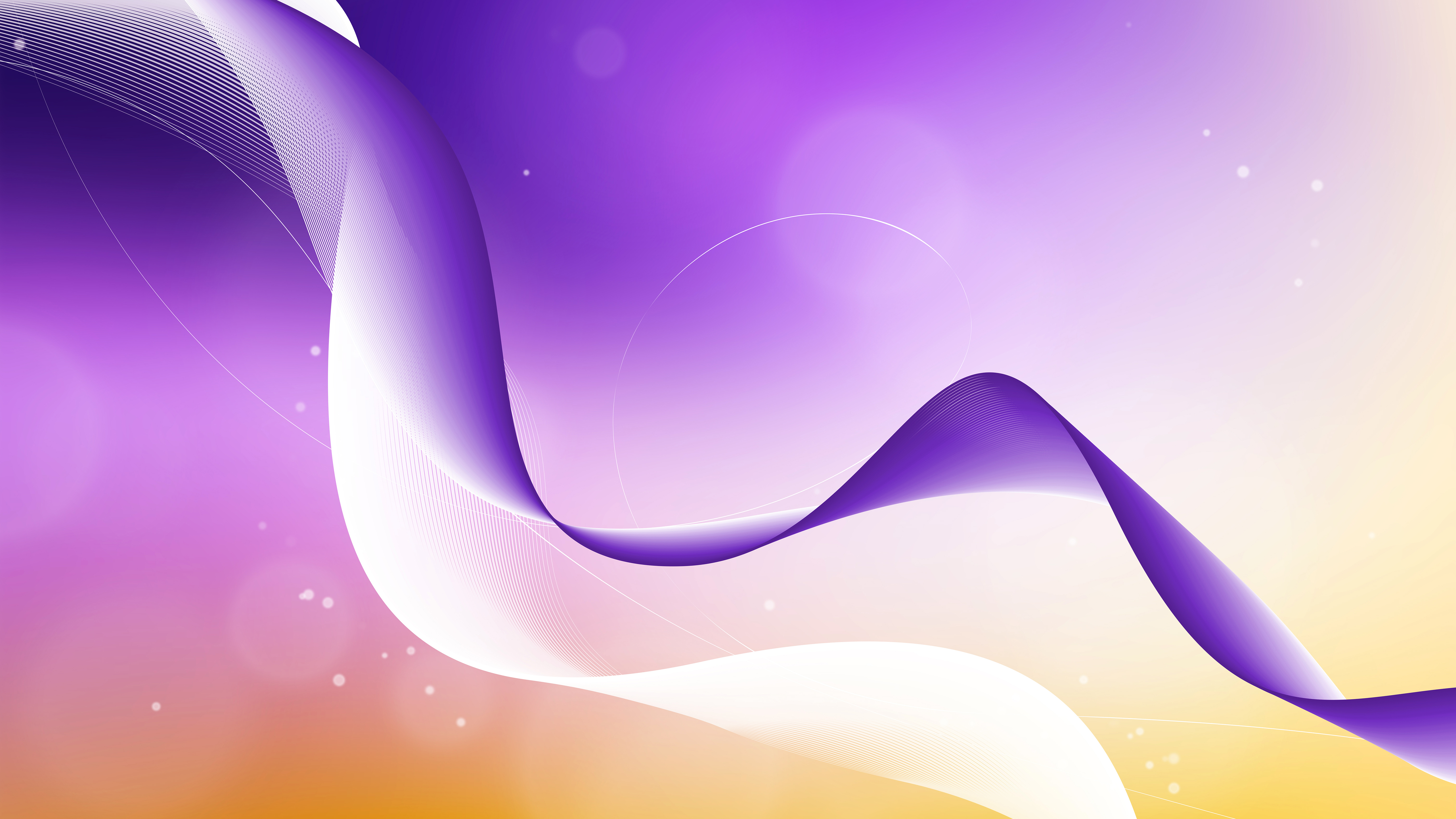 3D Abstract Abstract Wavy Lines Purple 5120x2880