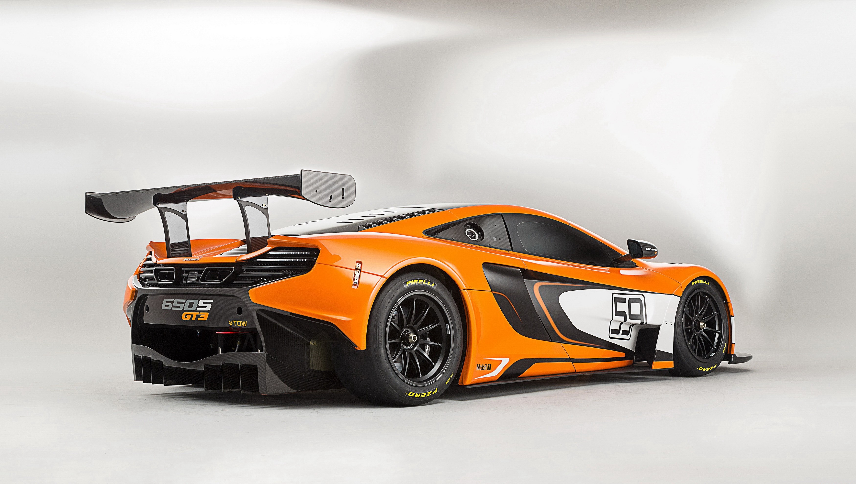 Car Mclaren Mclaren 650s Mclaren 650s Gt3 Orange Car Supercar Vehicle 3500x1980