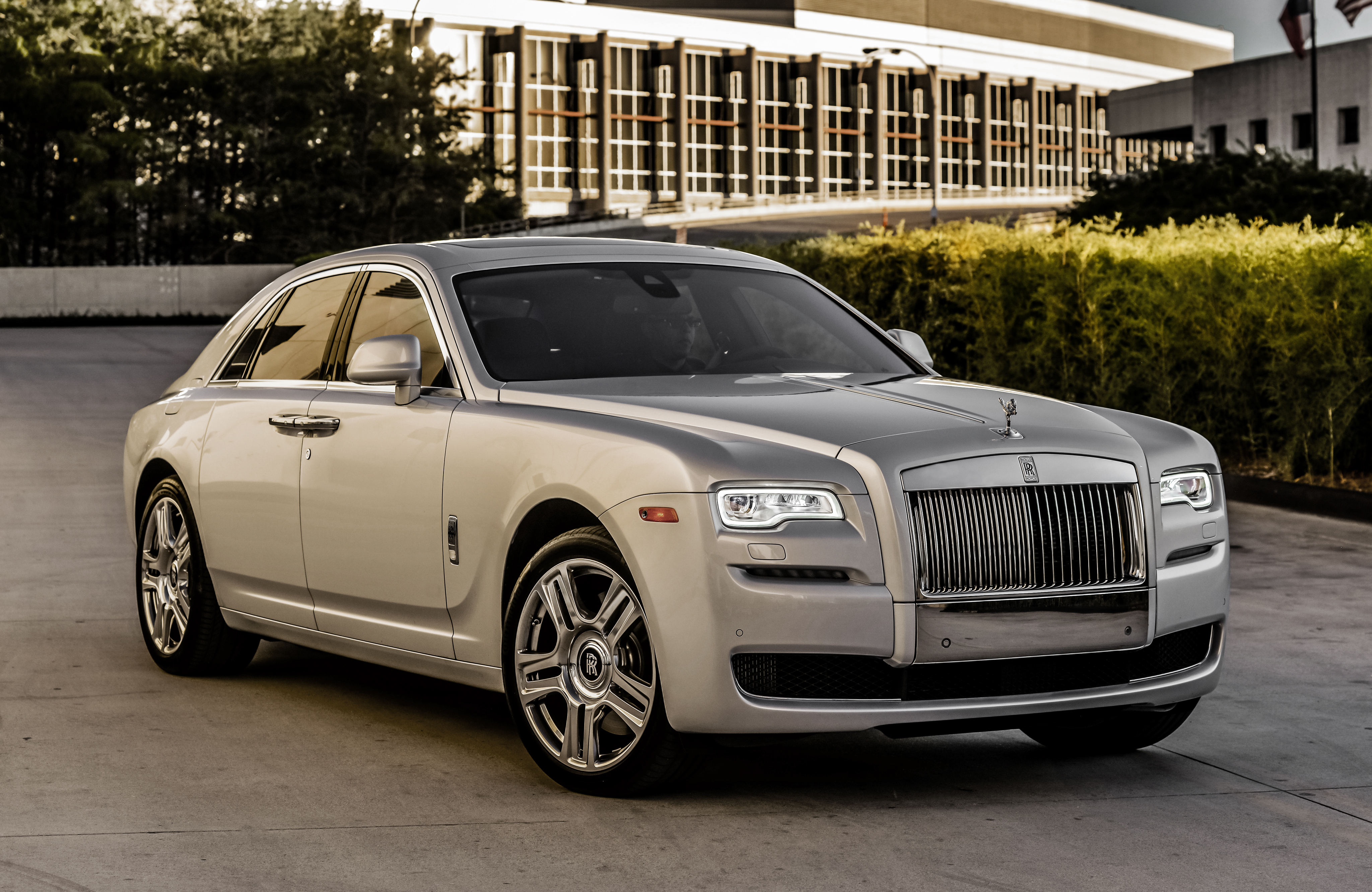 Car Rolls Royce Rolls Royce Ghost Silver Car Vehicle 4096x2664