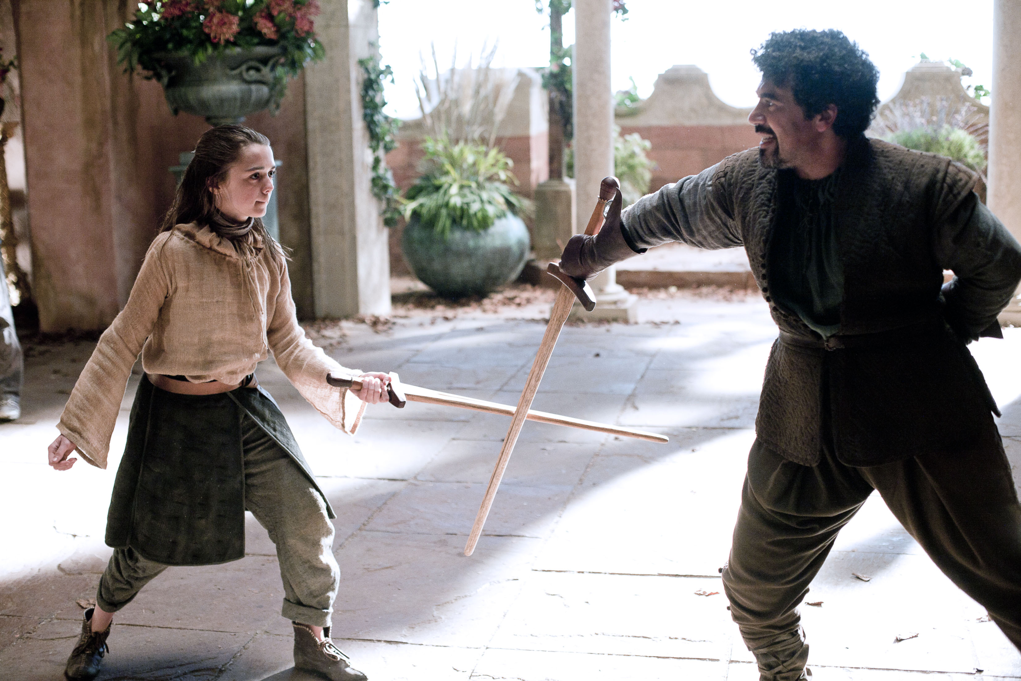 Arya Stark Maisie Williams Miltos Yerolemou Syrio Forel 3307x2205