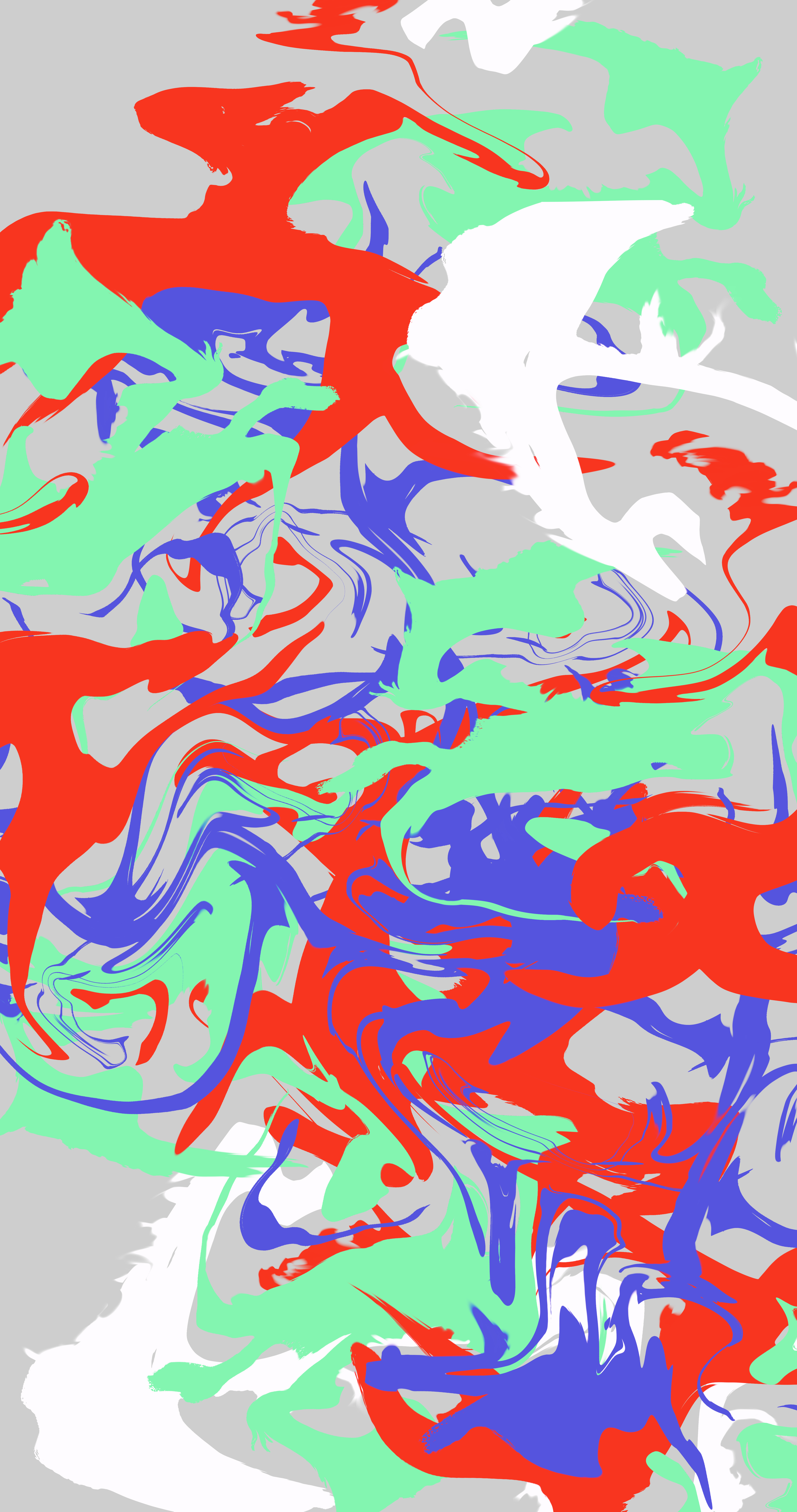 Vertical Brush Colorful Abstract Pastel Shards Artwork Digital Art Fluid 4320x8192