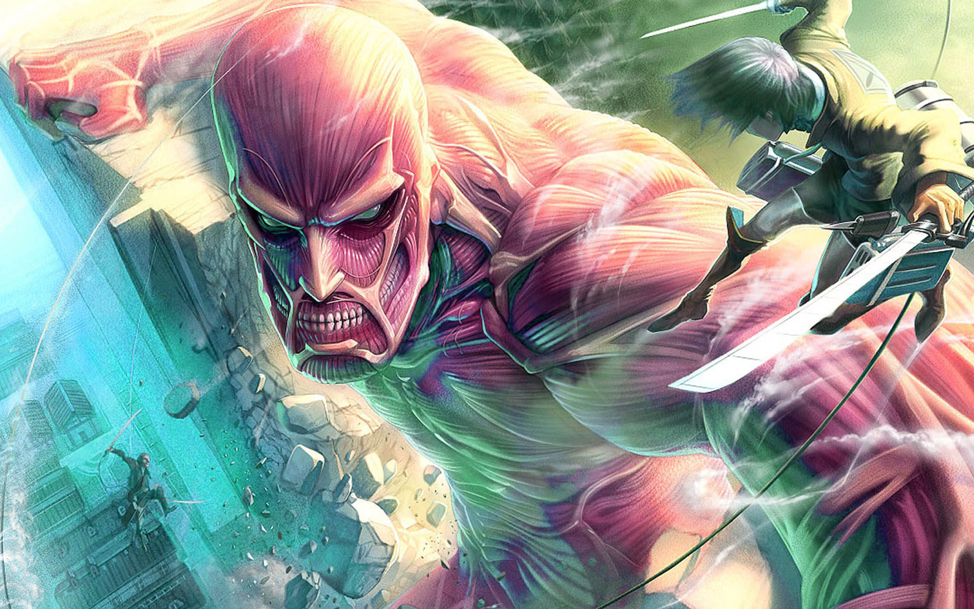 Attack On Titan Colossal Titan Eren Yeager 1920x1200
