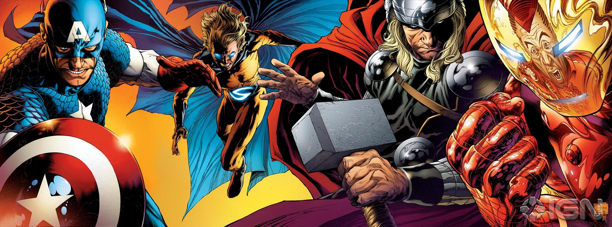 Captain America Iron Man Sentry Comics Thor 2100x780