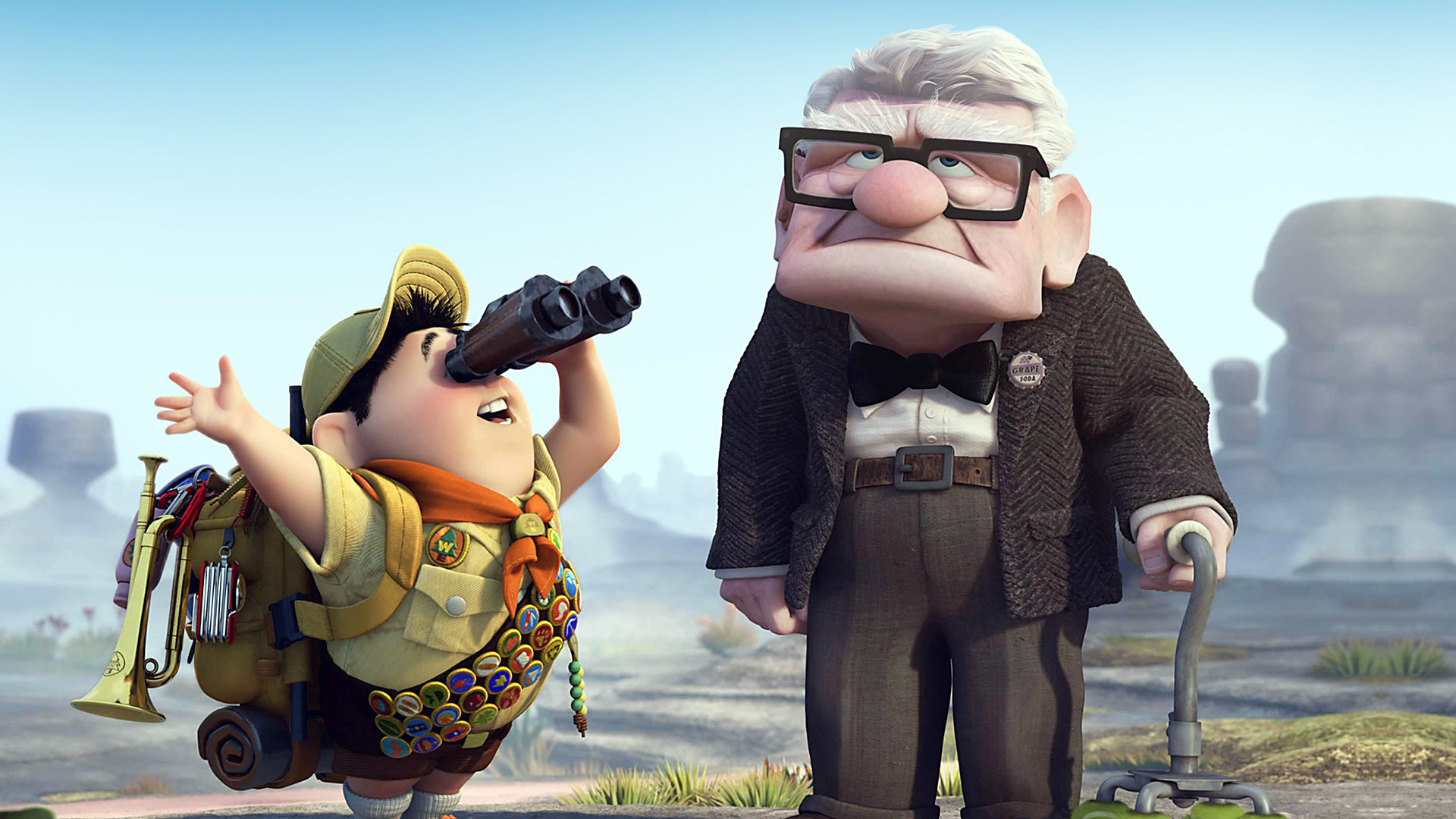 Carl Fredricksen Russell Up 1920x1080