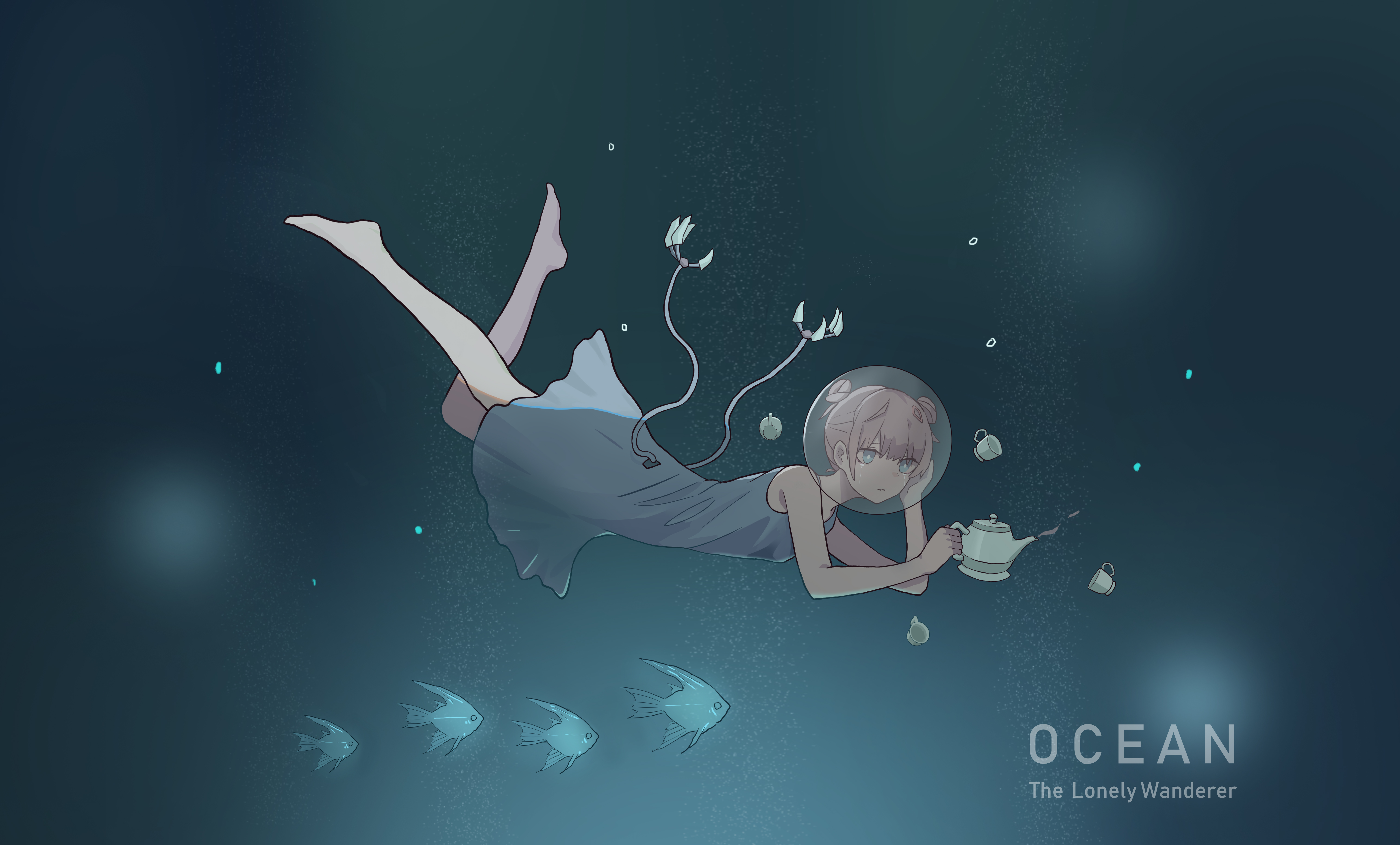 Tea Pot Underwater Anime 6050x3652