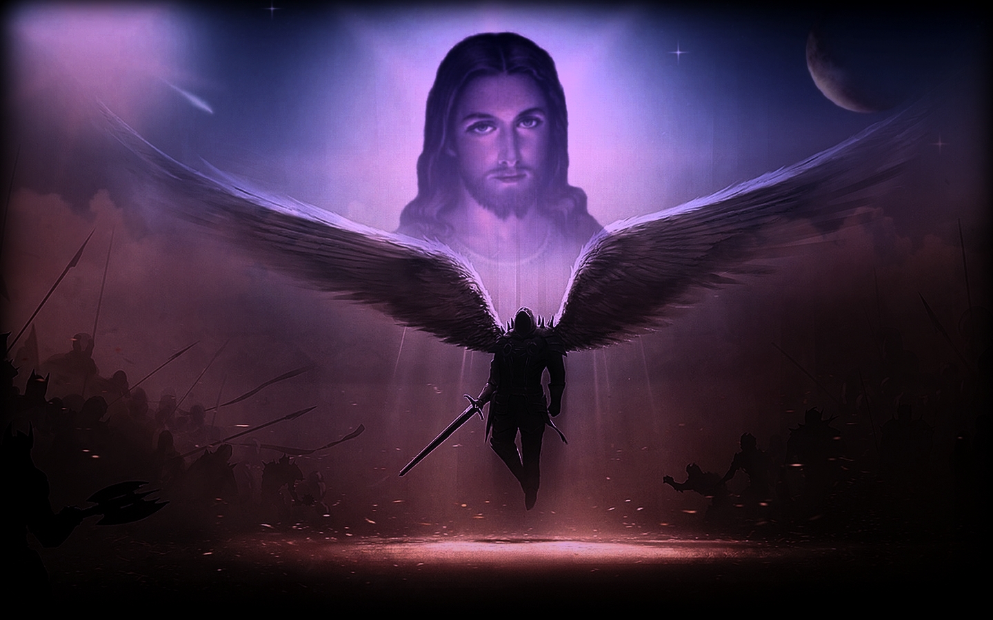 Angel Christ God Jesus Warrior 1440x900
