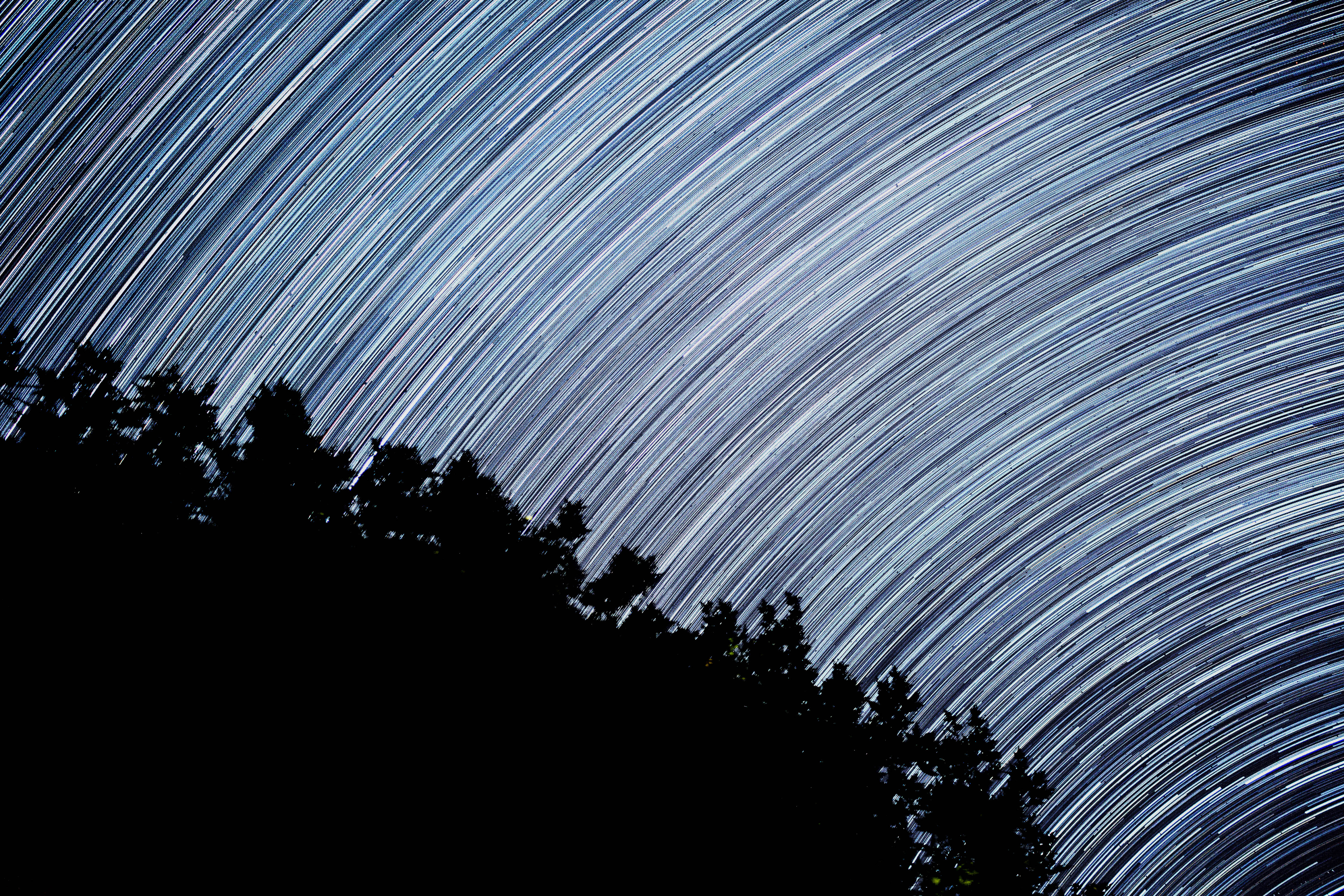 Nature Night Sky Star Trail Time Lapse 5184x3456