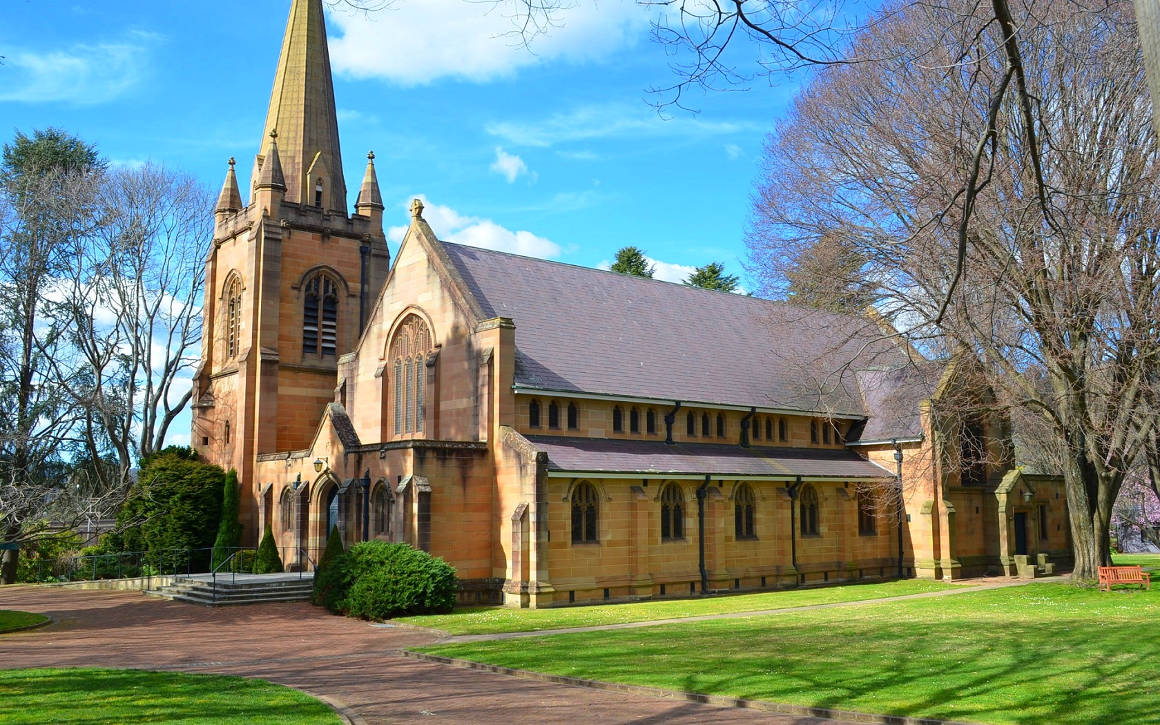 Architecture Australia Building Church Lithgow Religion Tree 1680x1050