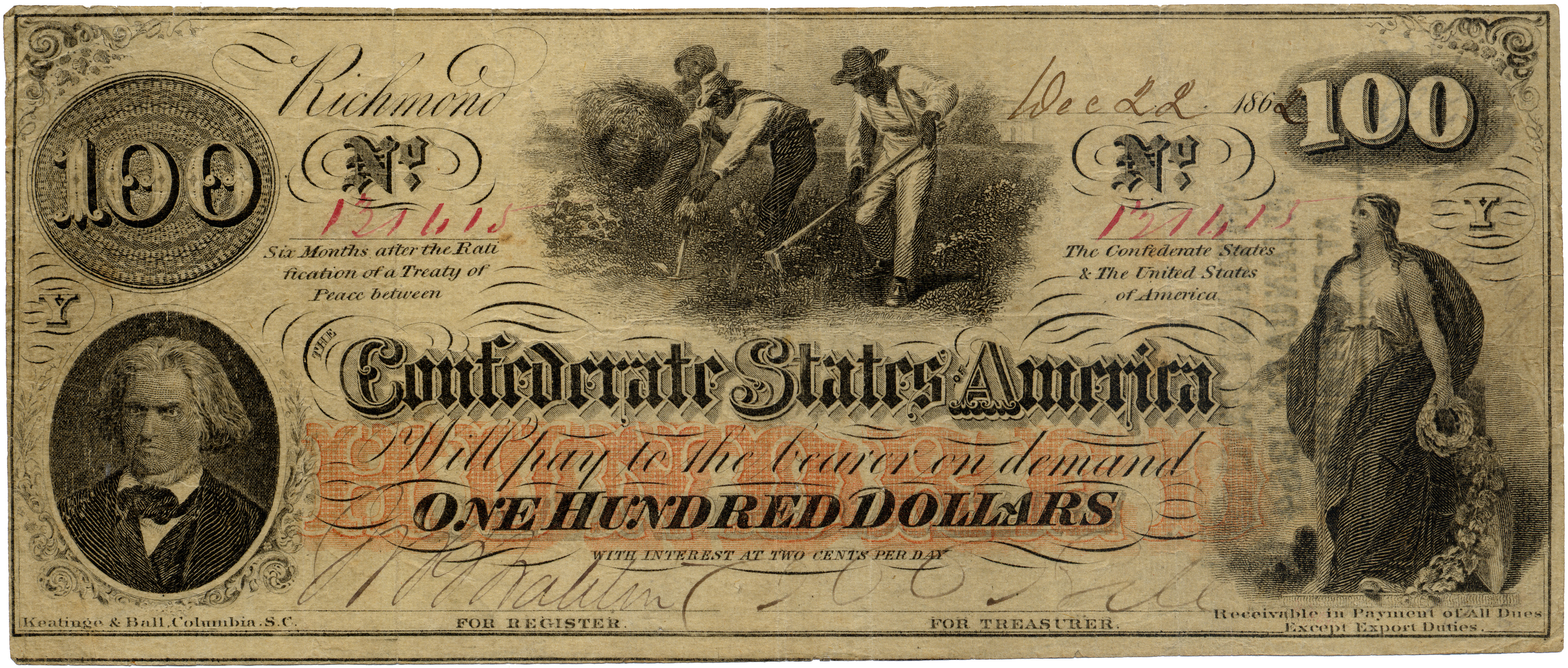 Man Made Confederate States Of America Dollar 4476x1908