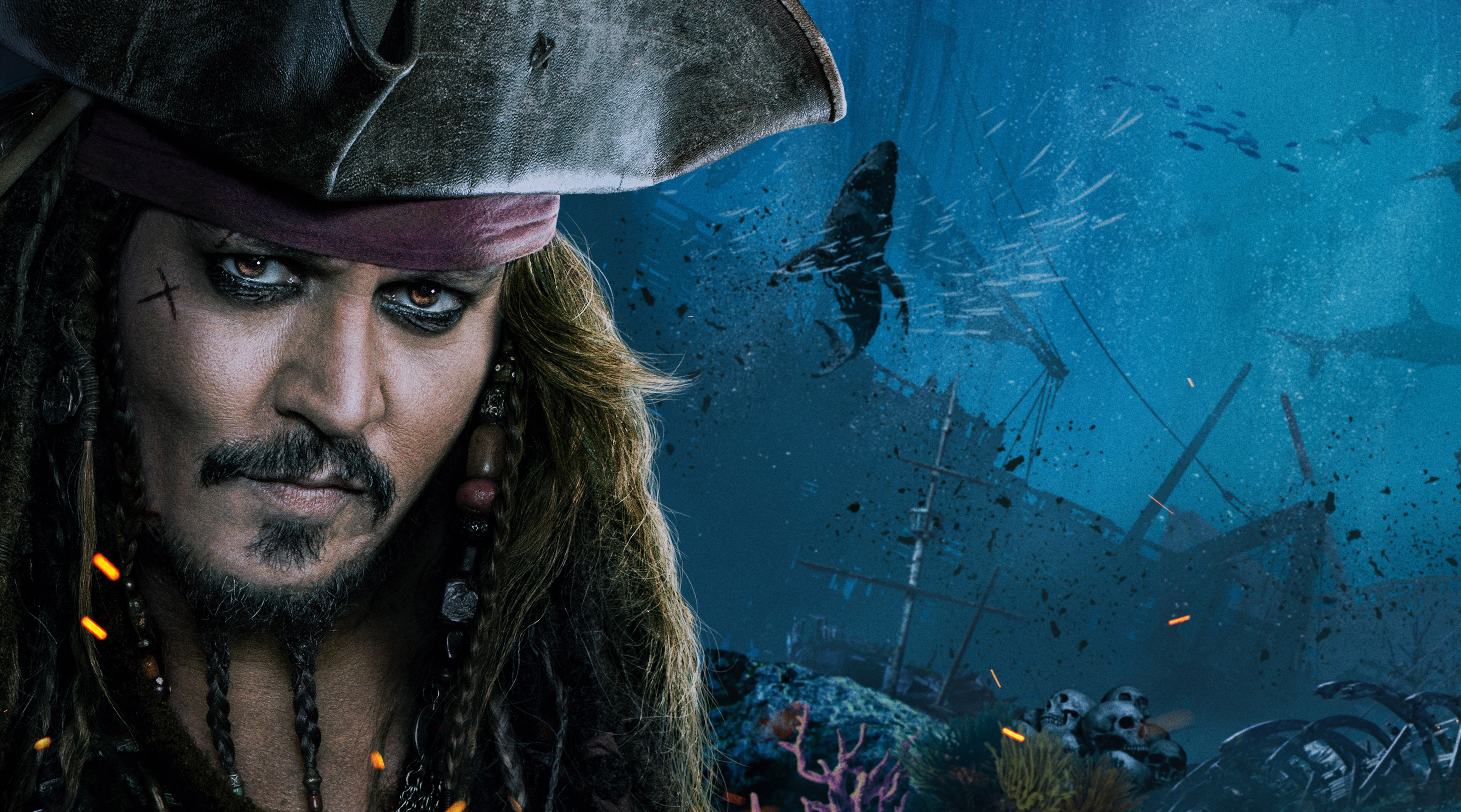 Jack Sparrow Johnny Depp Pirates Of The Caribbean Dead Men Tell No Tales 4974x2766