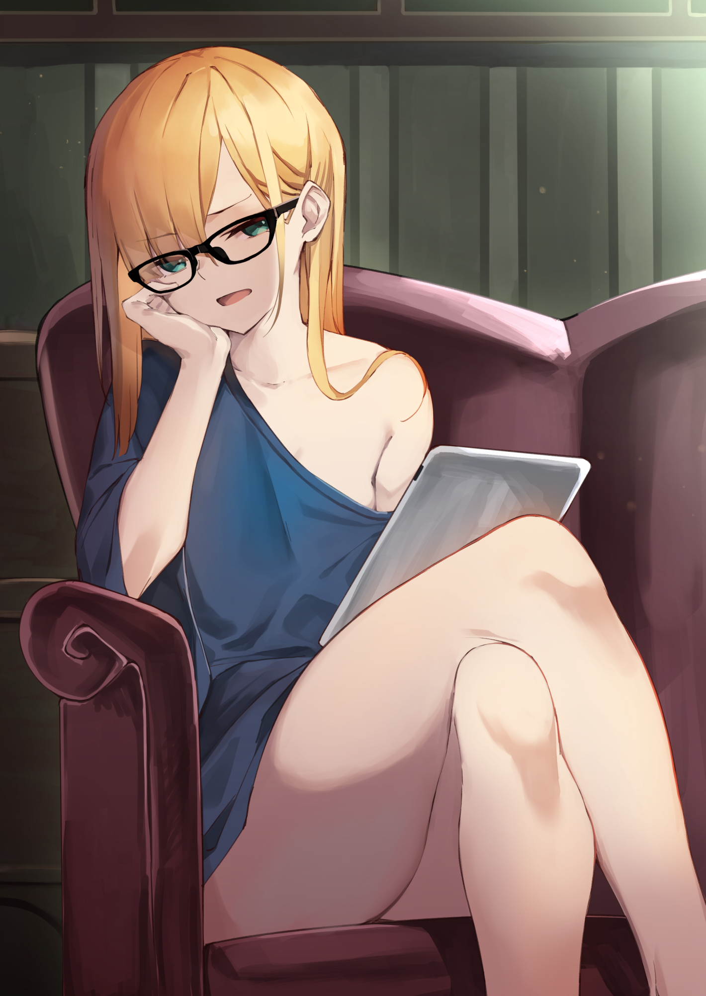 Fate Grand Order Reines El Melloi Archisorte Glasses Legs Legs Crossed Blonde Anime Girls Anime 1420x2004
