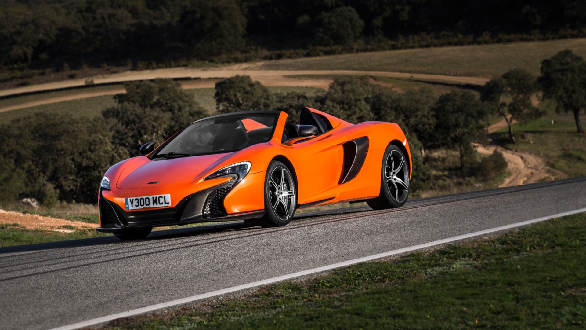 Car Mclaren Mclaren 650s Mclaren 650s Spider Orange Car Supercar Vehicle 1920x1080