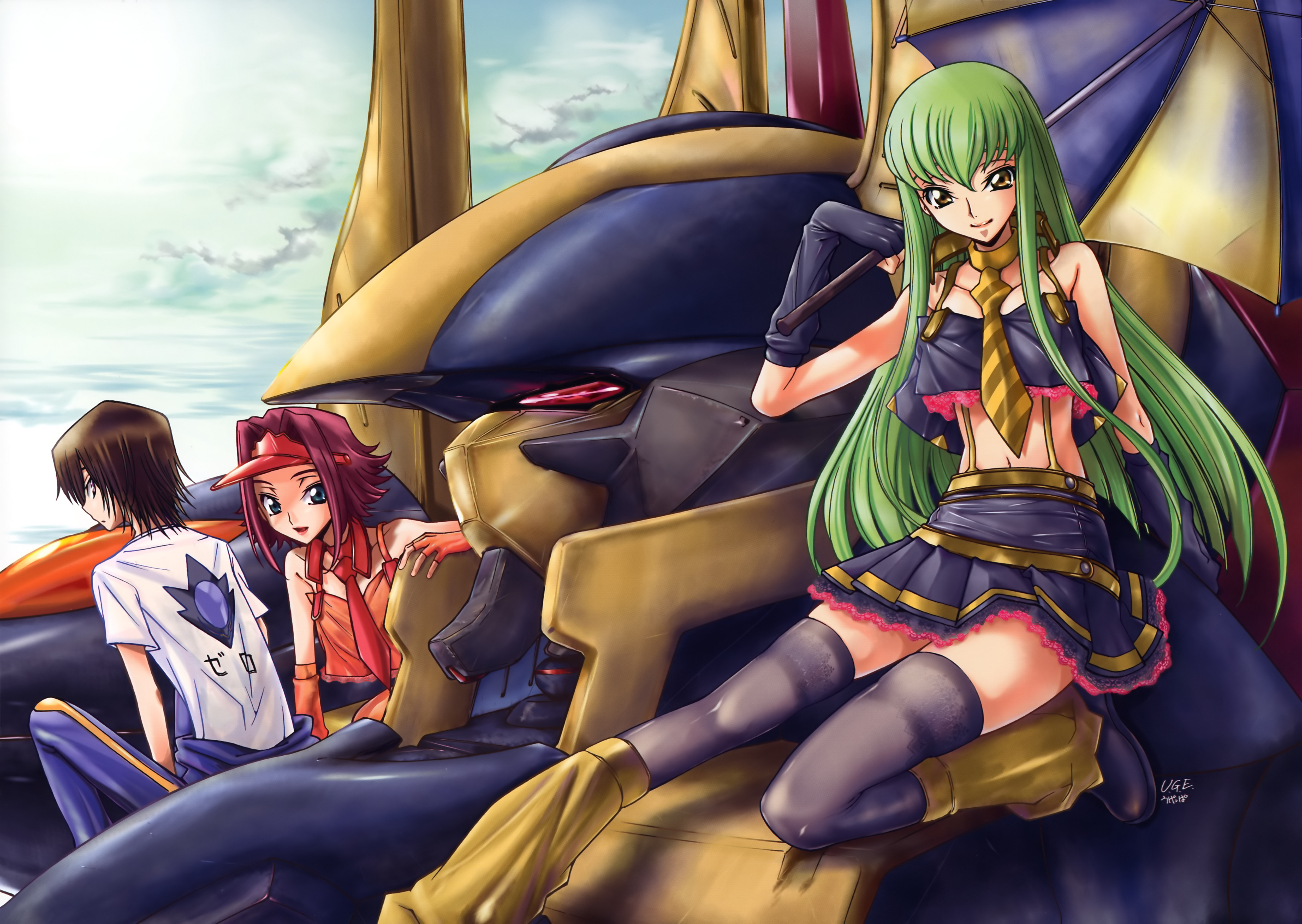 C C Code Geass Code Geass Kallen K Zuki Lelouch Lamperouge 4989x3541