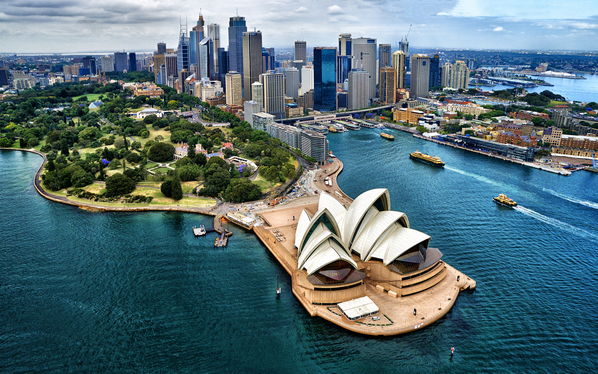 City Ferry Royal Botanic Gardens Sydney Sydney Harbour Sydney Opera House 1920x1200