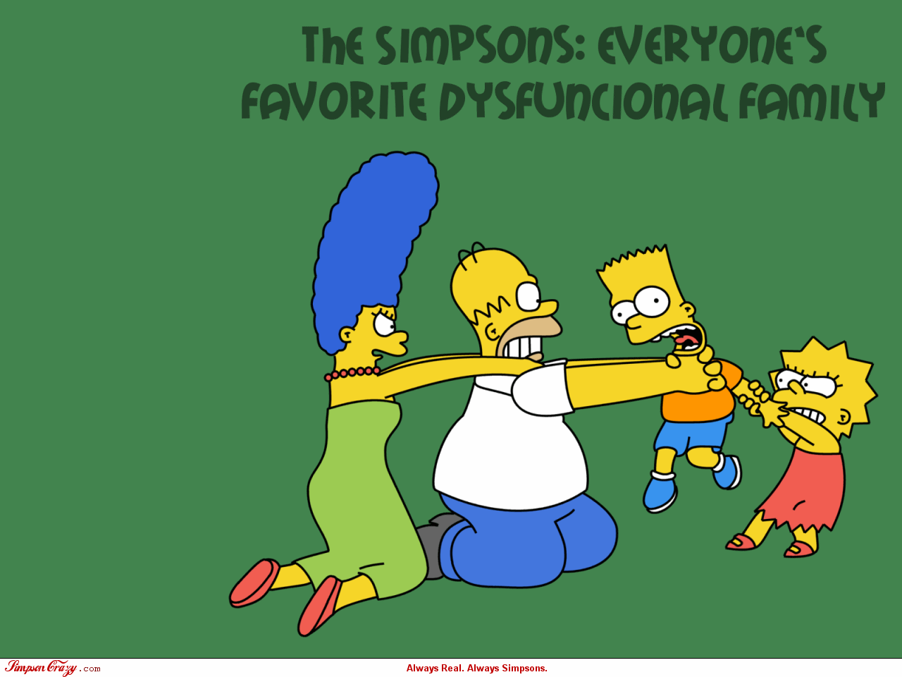 Bart Simpson Homer Simpson Lisa Simpson Marge Simpson The Simpsons 1280x960