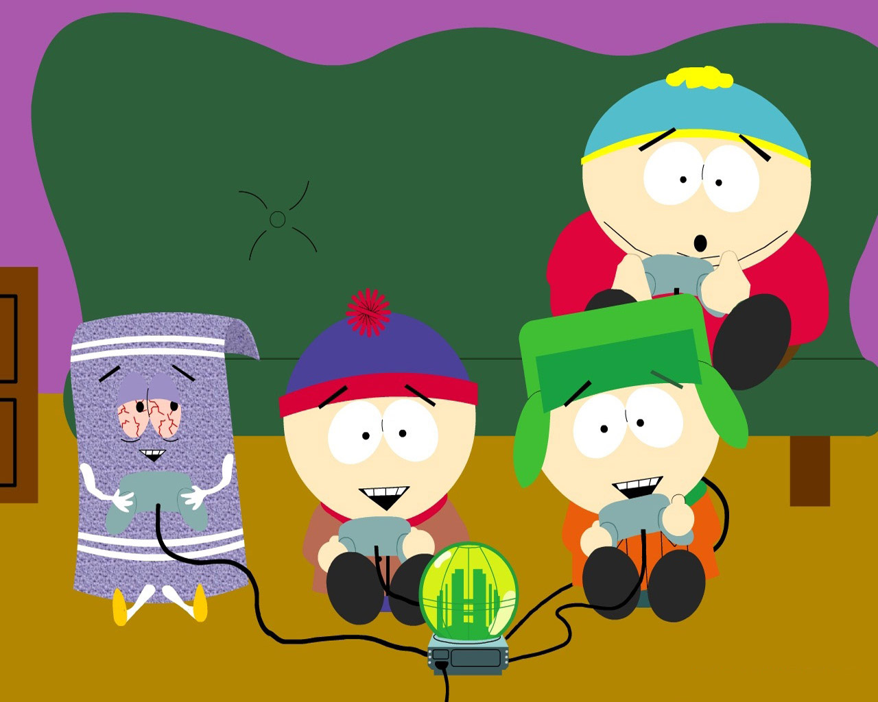 Eric Cartman Kyle Broflovski Stan Marsh Towelie 1280x1024