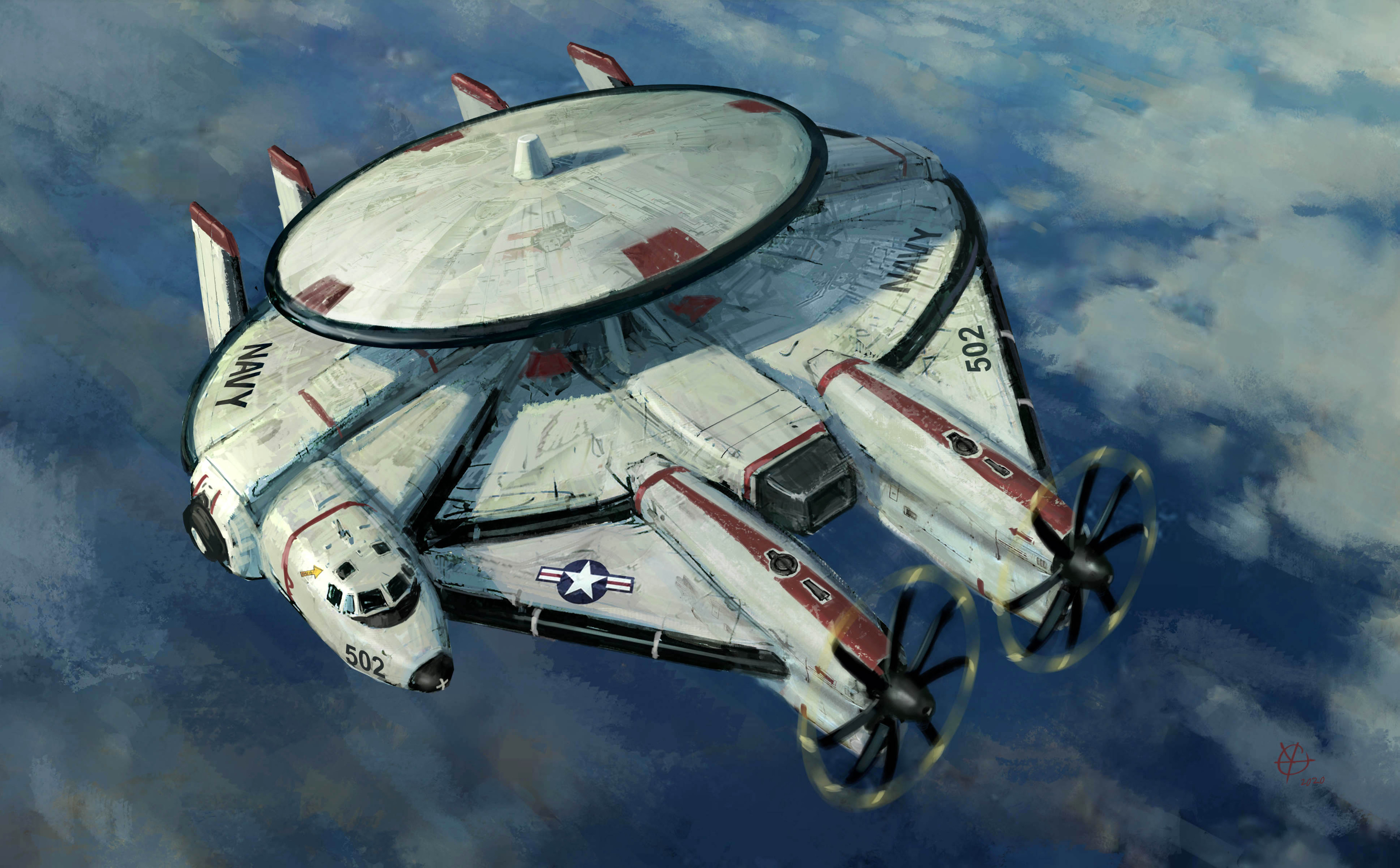 Artwork Science Fiction Vehicle Spaceship United States Navy Millenium Falcon 3840x2381