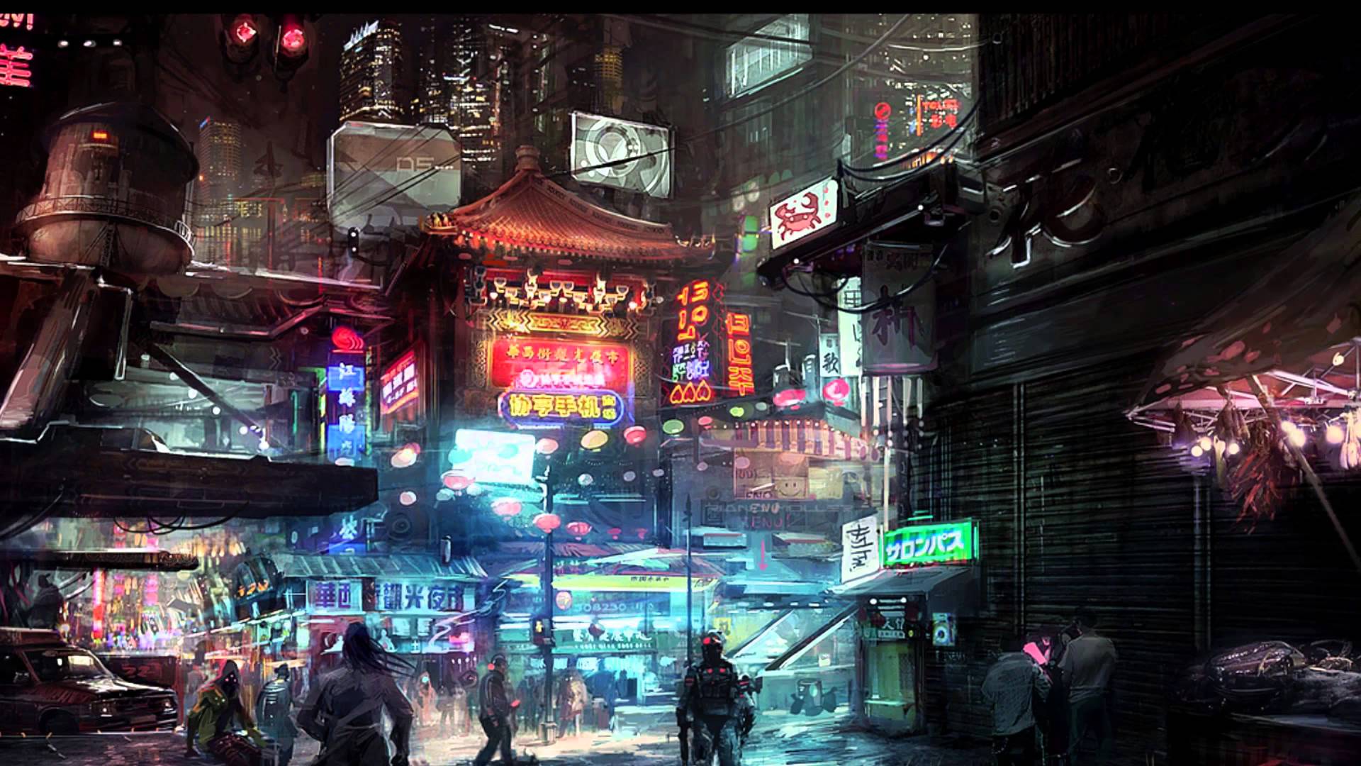 Cyberpunk Cityscape 1920x1080