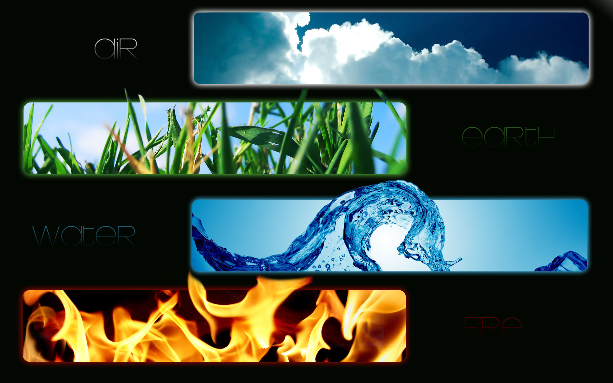 Earth Fire The Four Elements Water 2560x1600